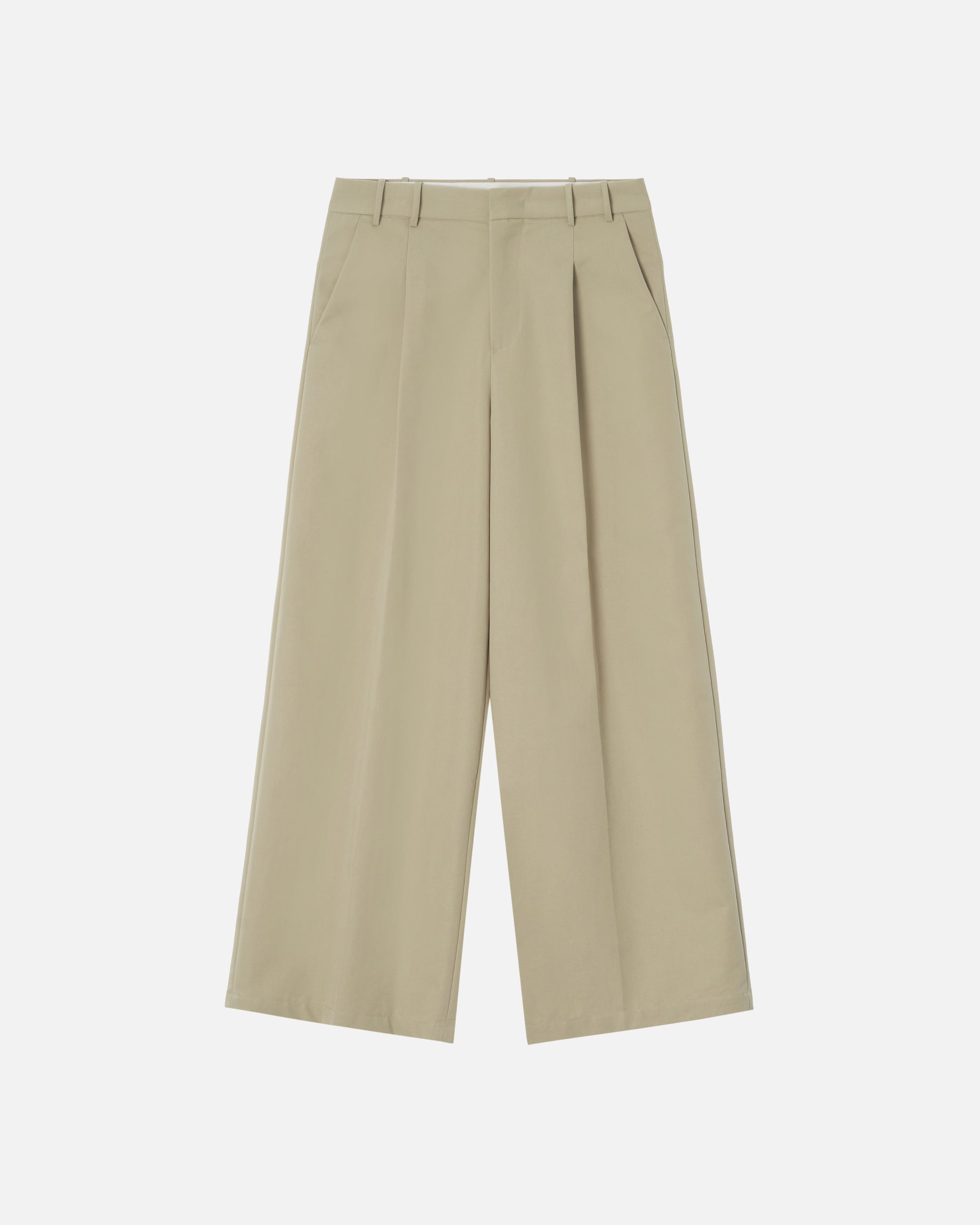 GBH / Wide Fit Cotton Pants - Beige