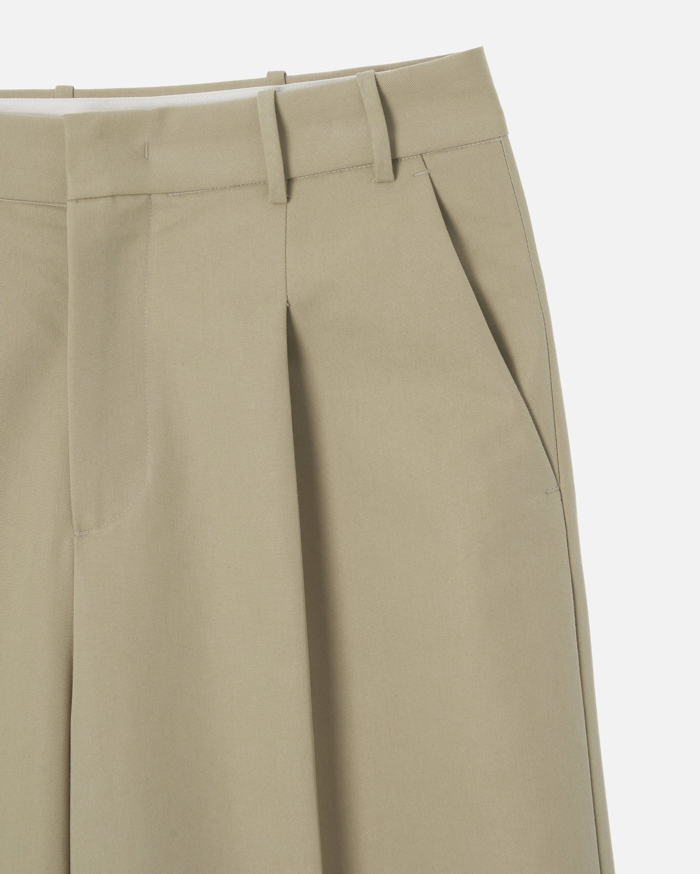 GBH / Wide Fit Cotton Pants - Beige