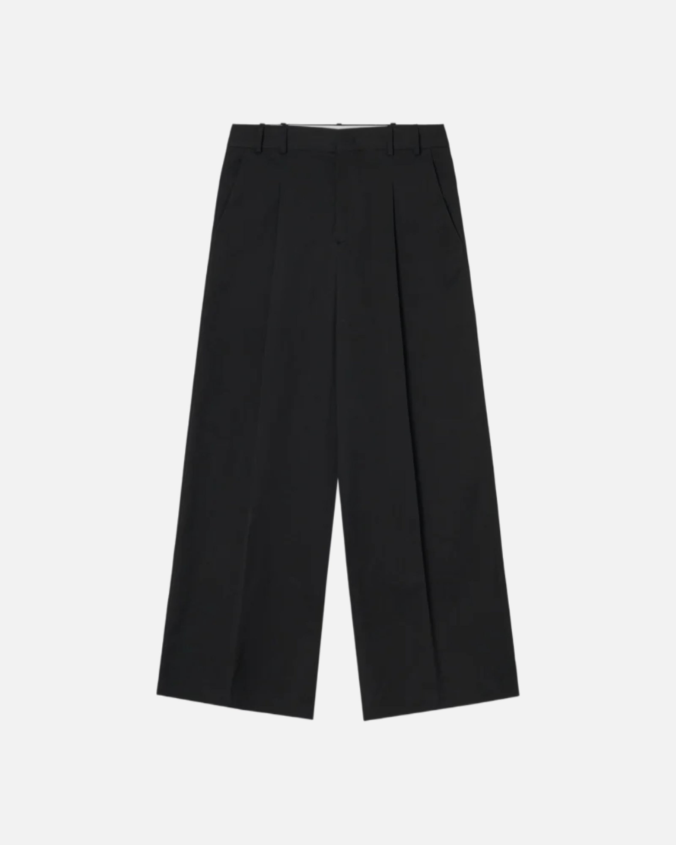 GBH / Wide Fit Cotton Pants - Black