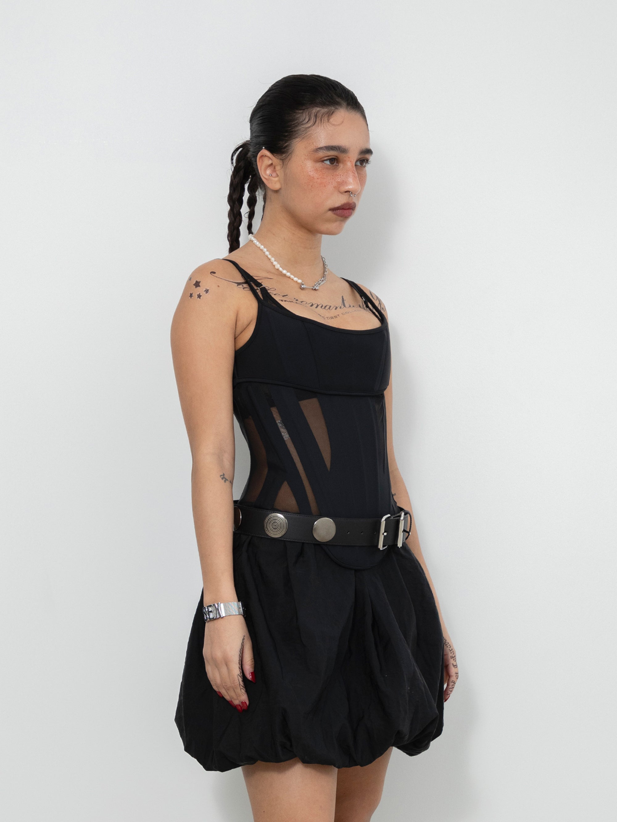 TAKARAVACO / Mirror Rivet Belt - Black