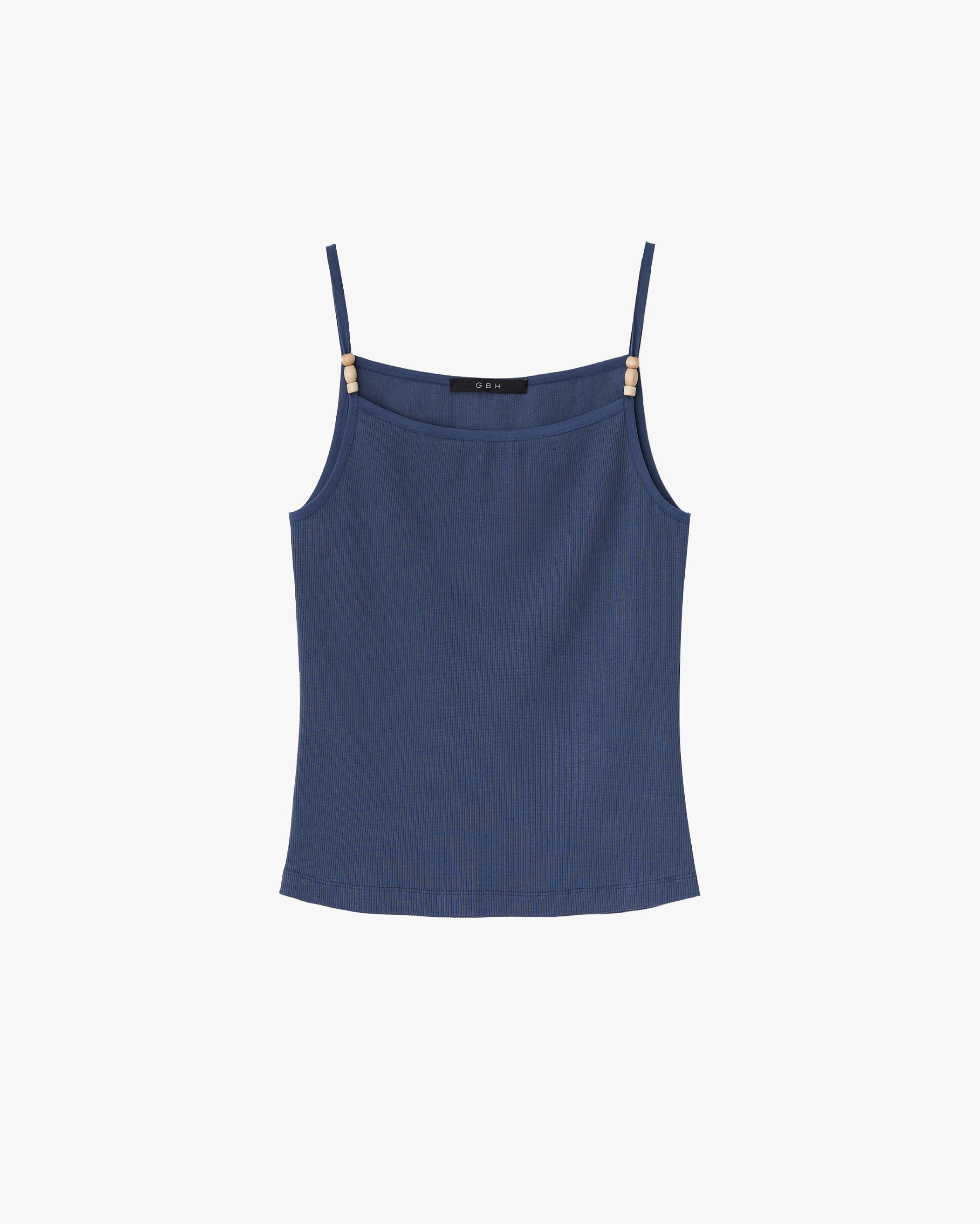 GBH / Wood Beads Sleeveless - Blue Grey