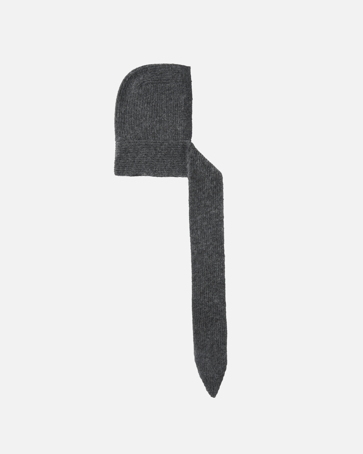 GBH / WOOL ALPACA HOOD SCARF - Charcoal