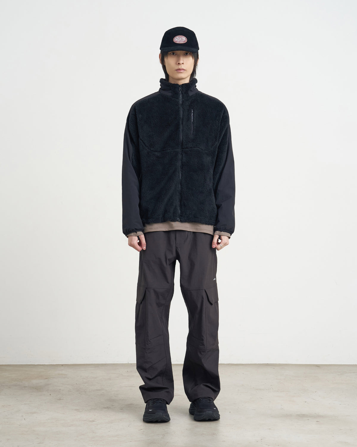 GOYOWEAR / Nylon Shear Fleece Jacket - Black