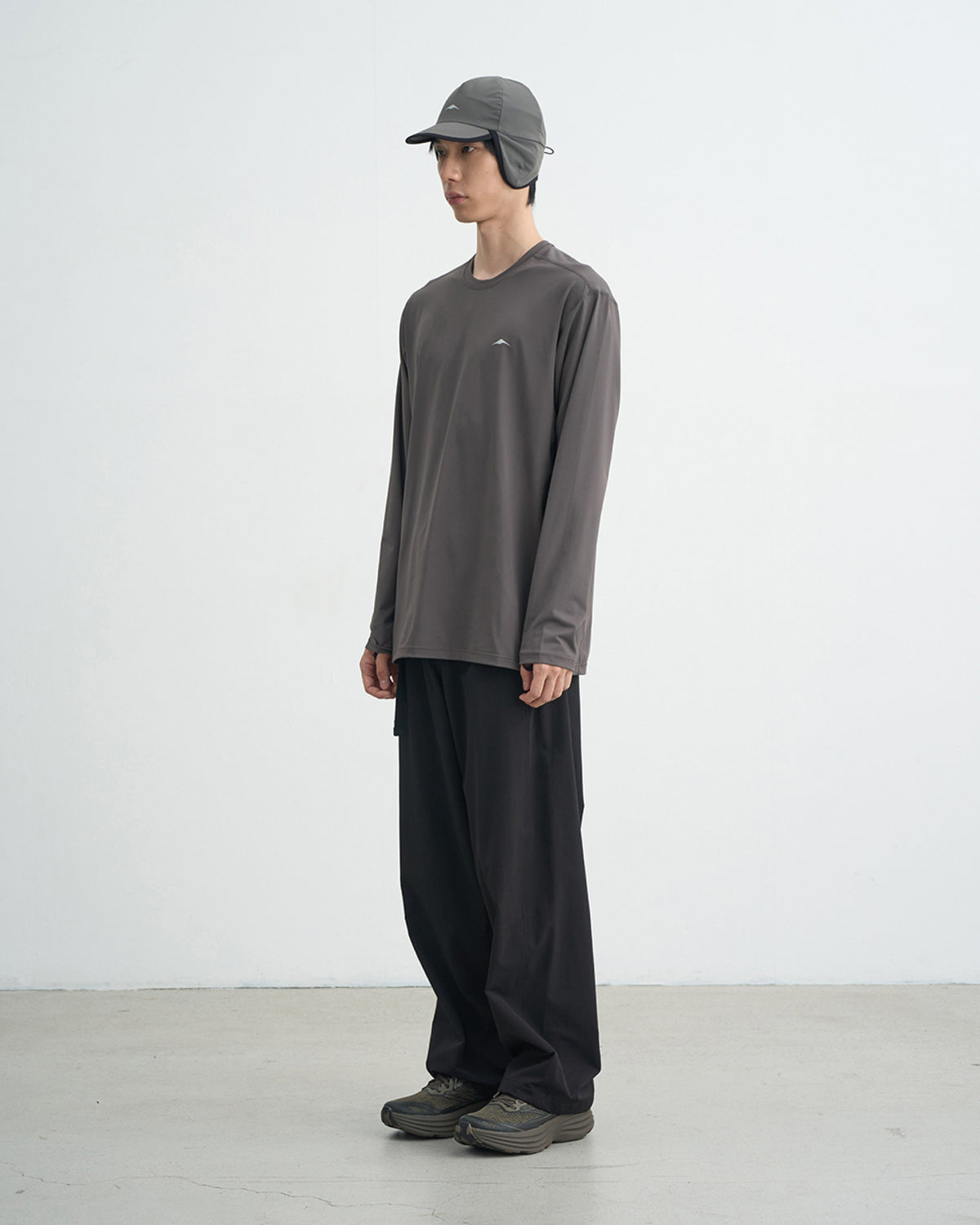 GOYOWEAR / Askin Logo Long Sleeve - Brown Grey