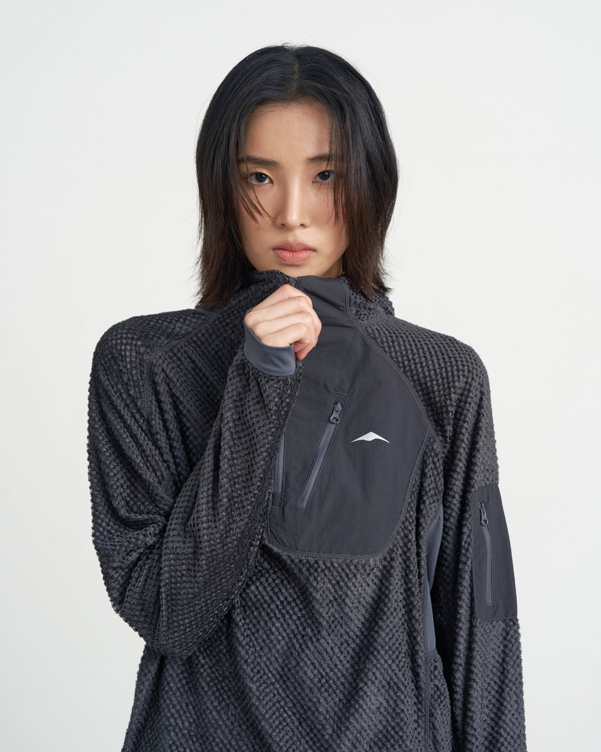 GOYOWEAR / Octa Light-Weight-Half Zip Hoodie - Anthracite Grey