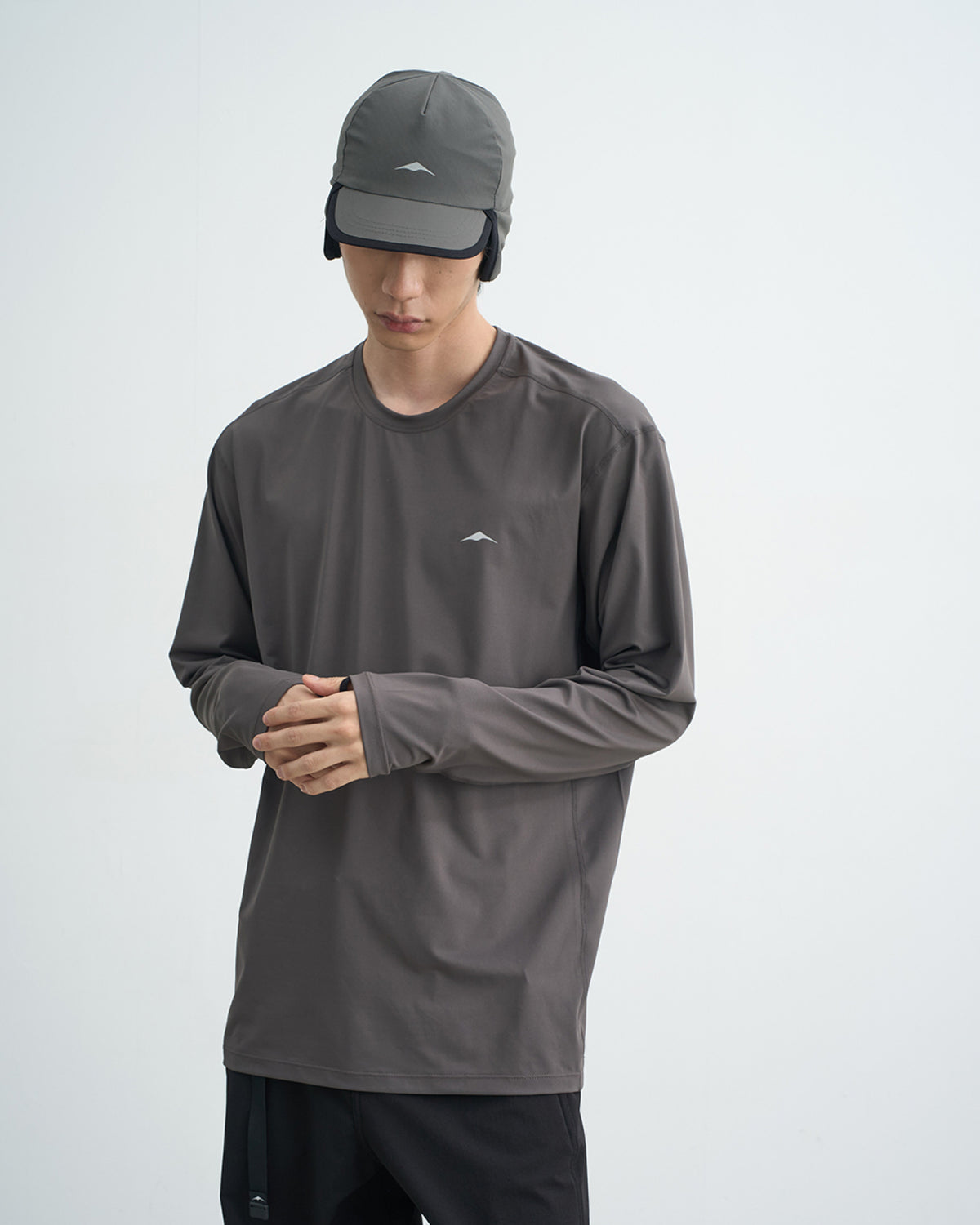 GOYOWEAR / Askin Logo Long Sleeve - Brown Grey