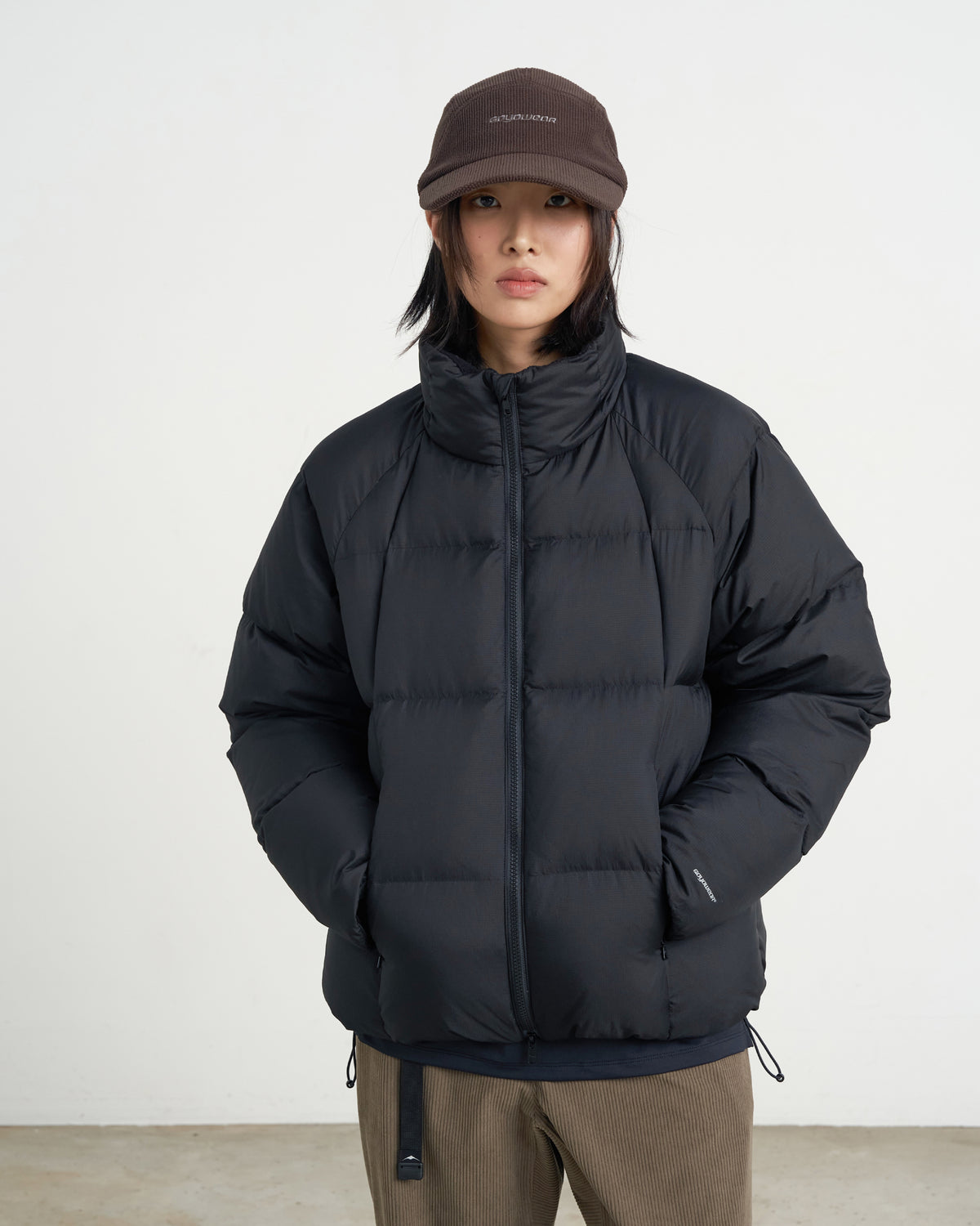 GOYOWEAR / Grid Fleece Cap - Brown