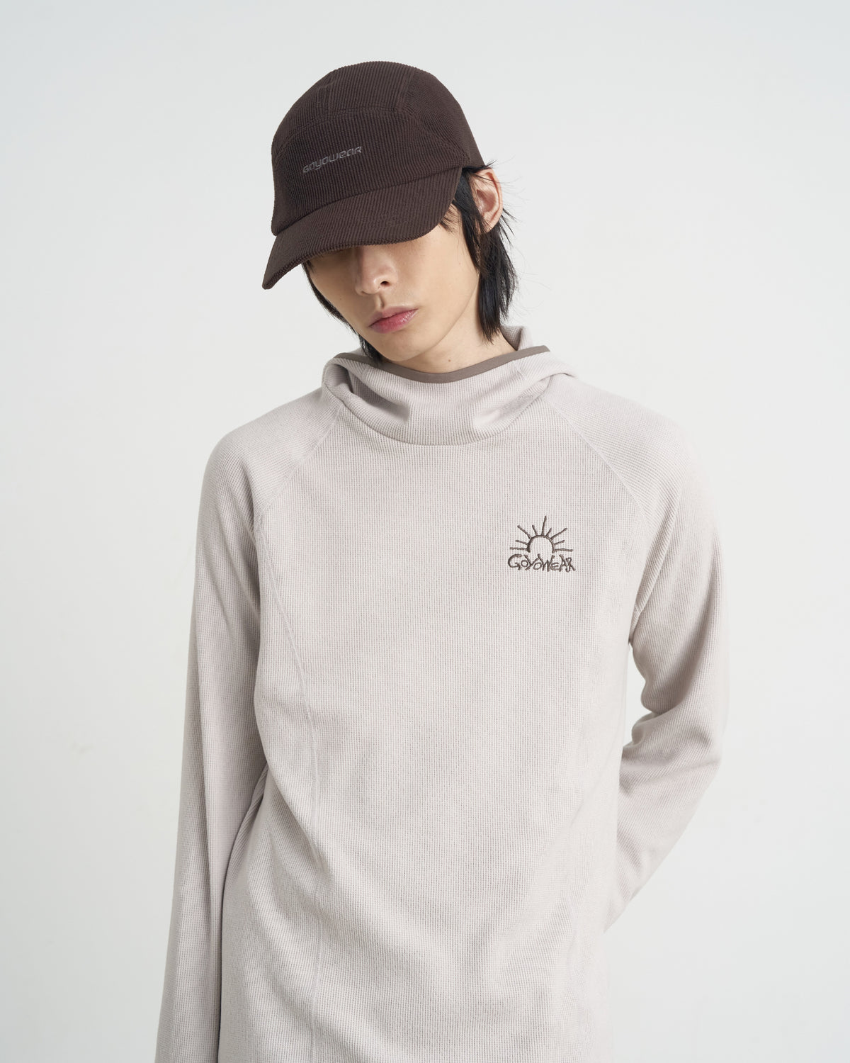 GOYOWEAR / Grid Fleece Cap - Brown