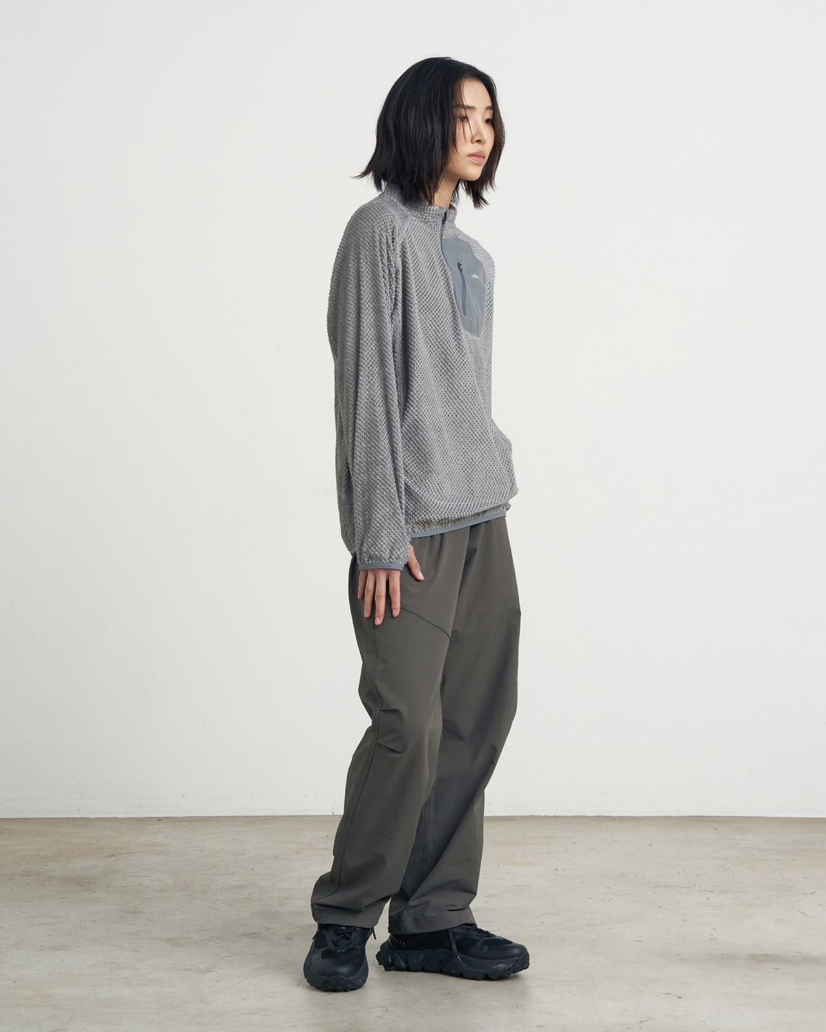 GOYOWEAR / Brushed Relax Pants - Khaki Grey