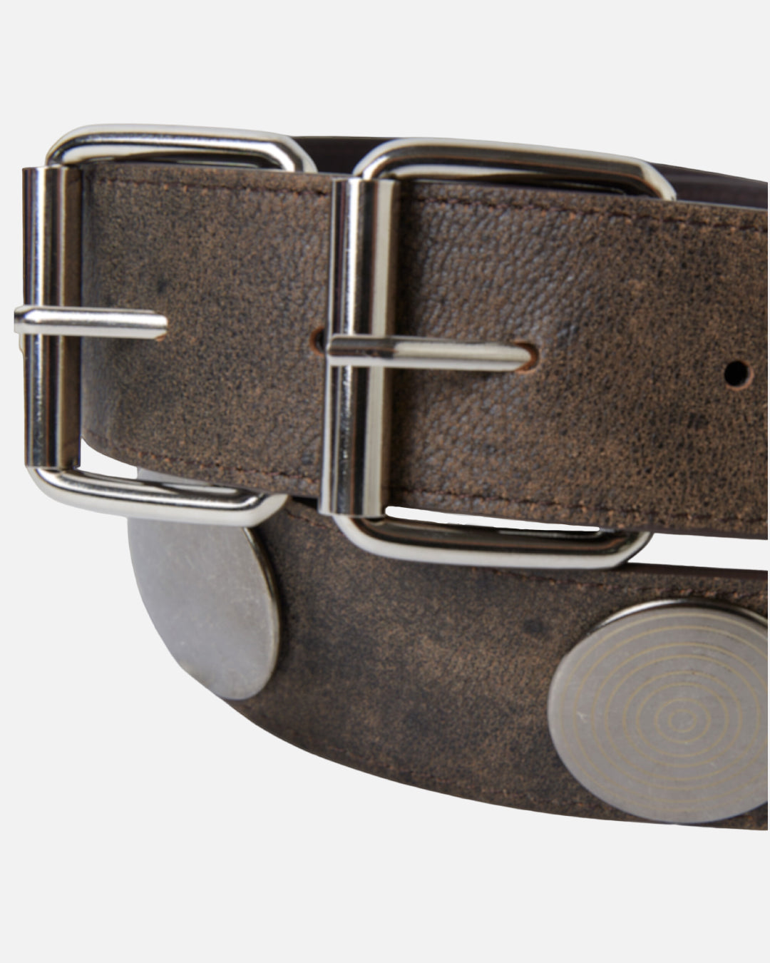 TAKARAVACO / Mirror Rivet Belt - Brown
