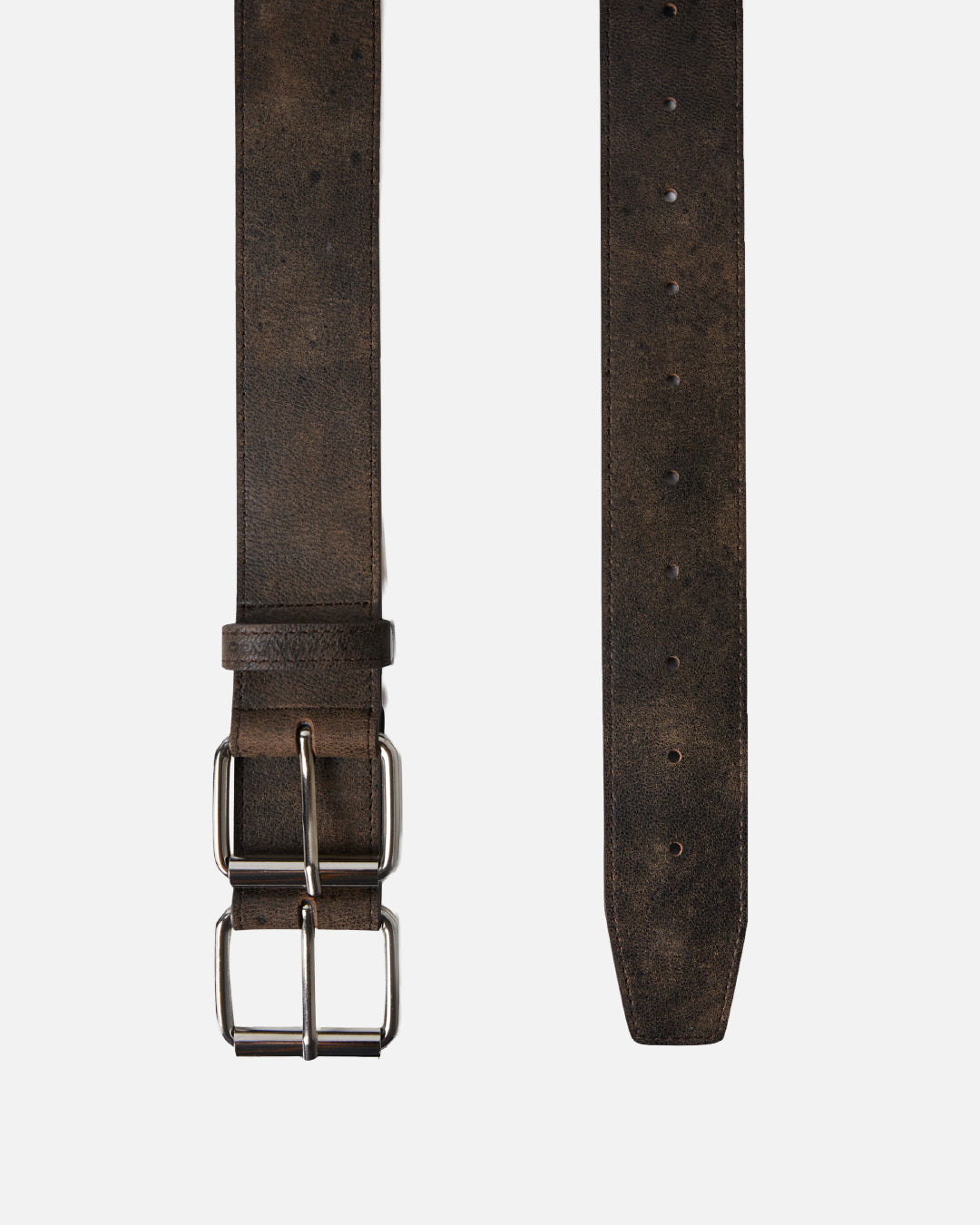 TAKARAVACO / Hotfix Double Buckle Belt - Brown