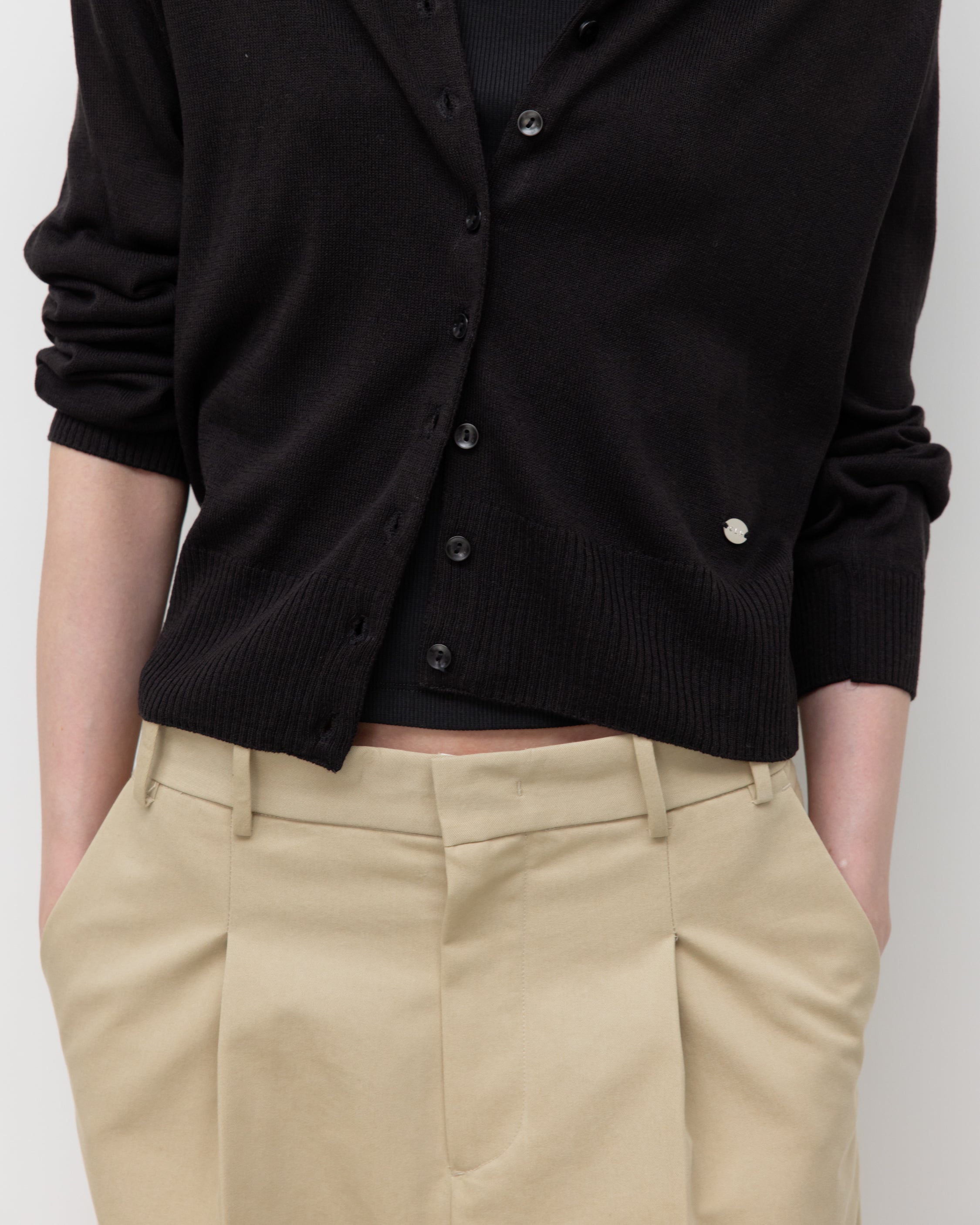 GBH / Wide Fit Cotton Pants - Beige