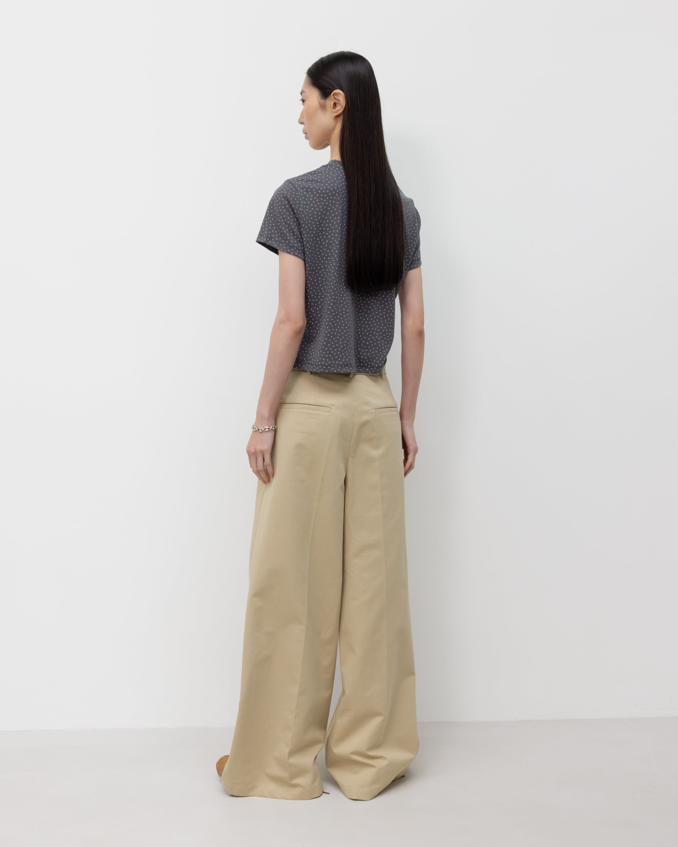 GBH / Wide Fit Cotton Pants - Beige