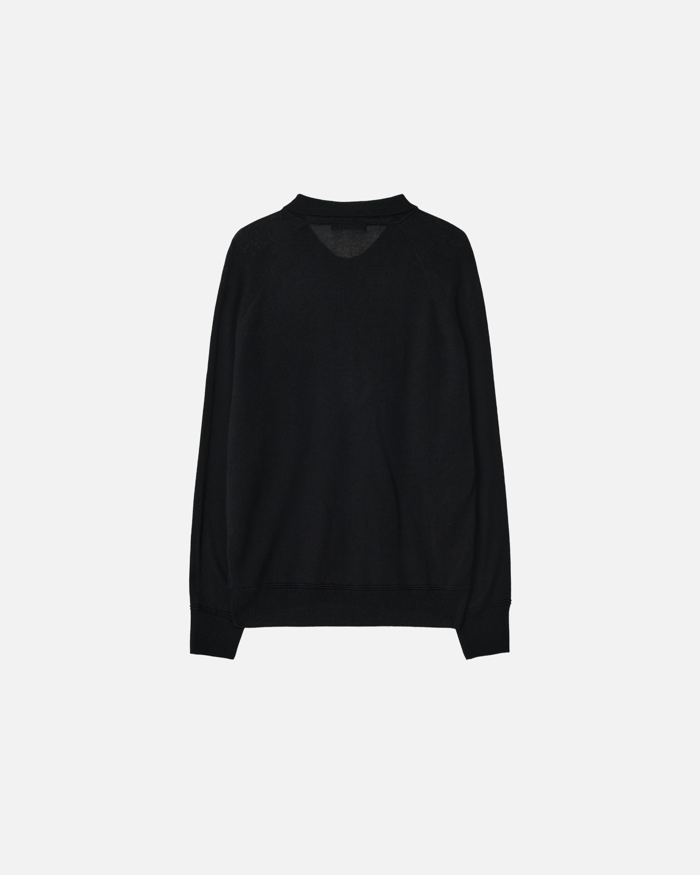 GBH / Wool Silk Polo Knit - Black