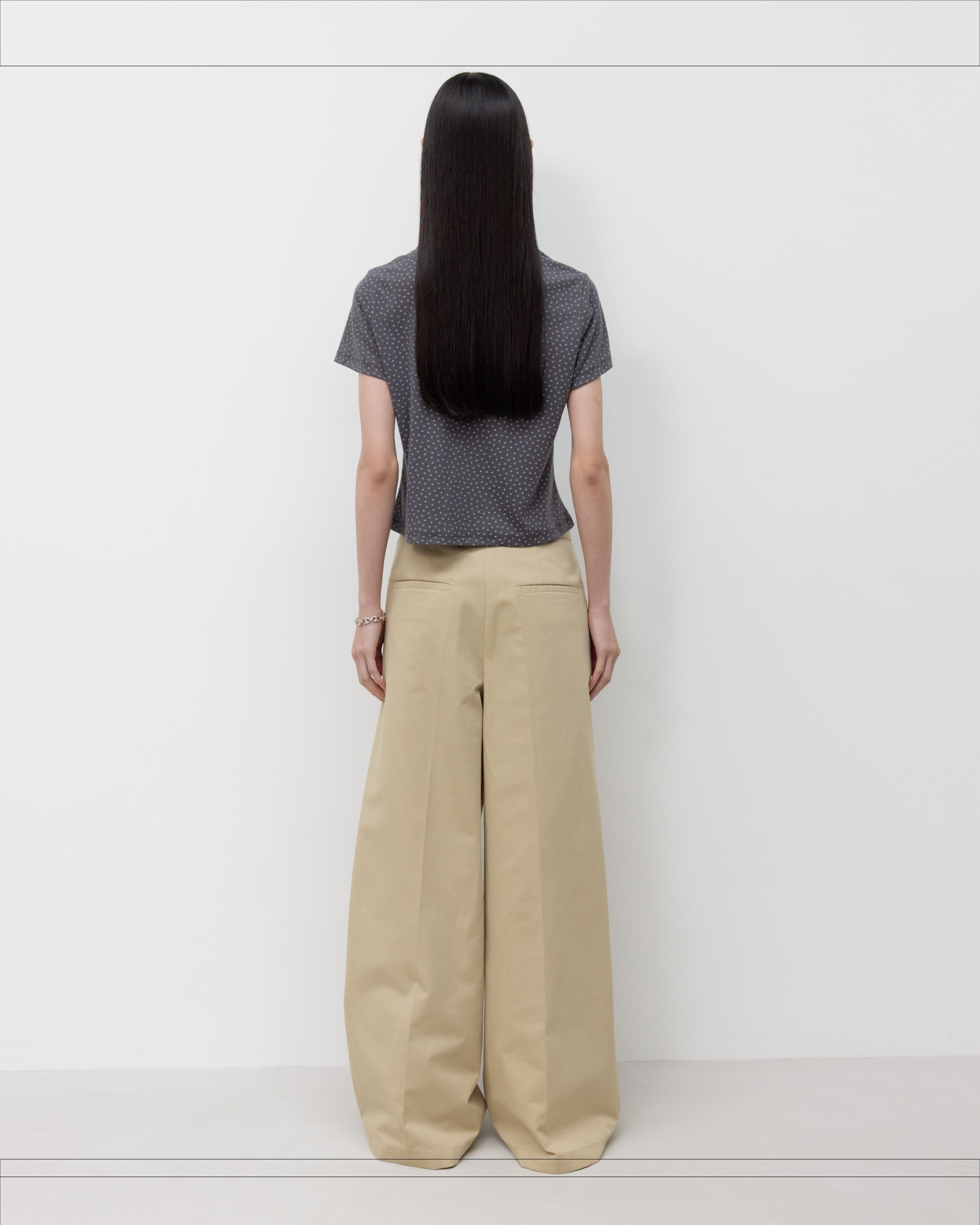 GBH / Wide Fit Cotton Pants - Beige