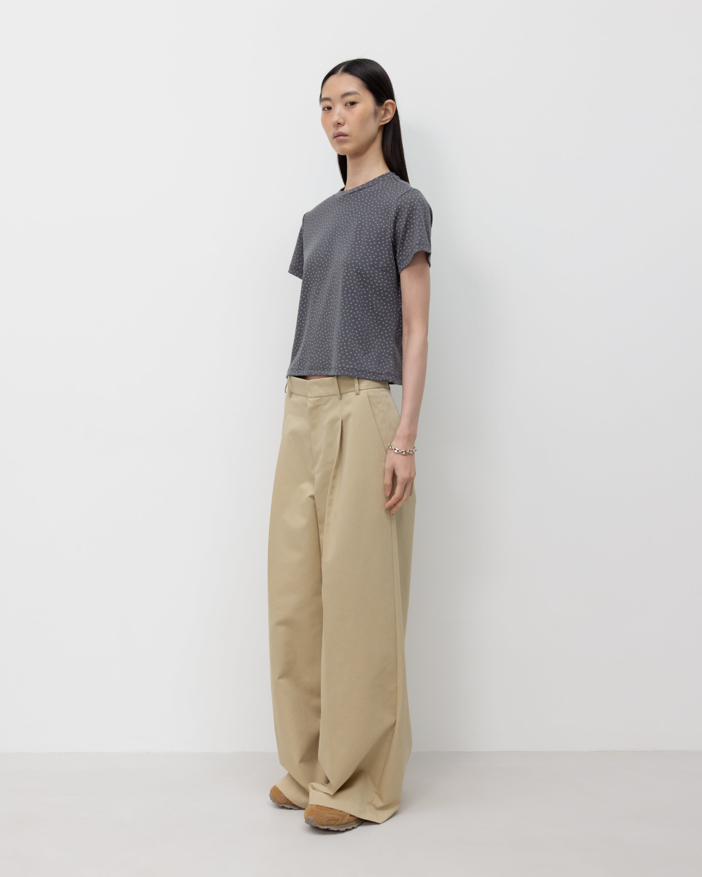 GBH / Wide Fit Cotton Pants - Beige