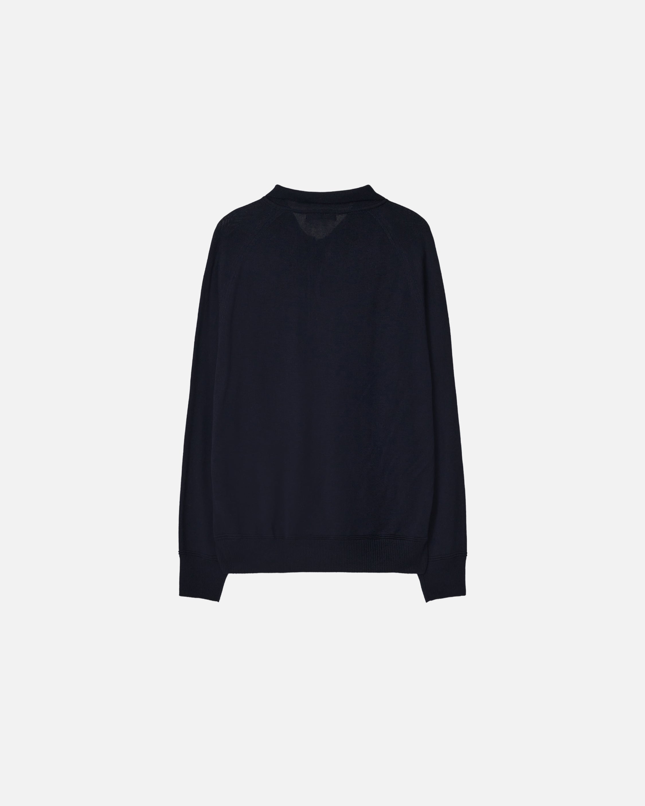 GBH / Wool Silk Polo Knit - Navy