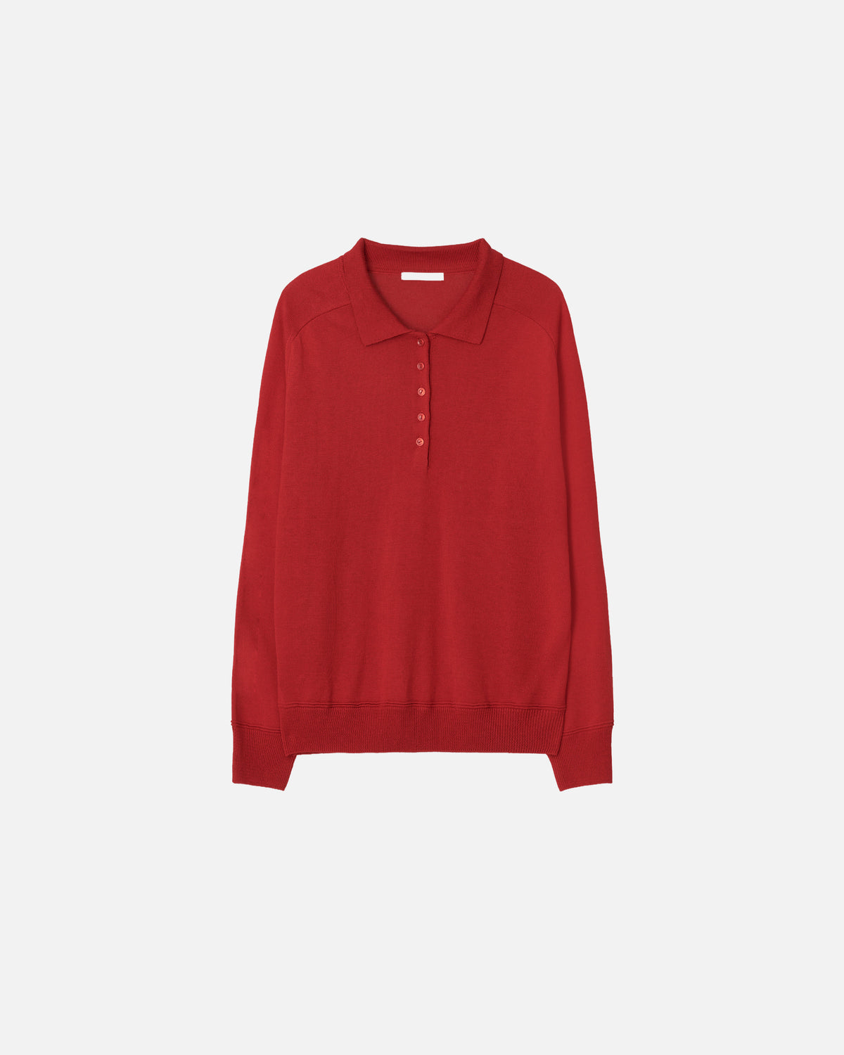 GBH / Wool Silk Polo Knit - Red