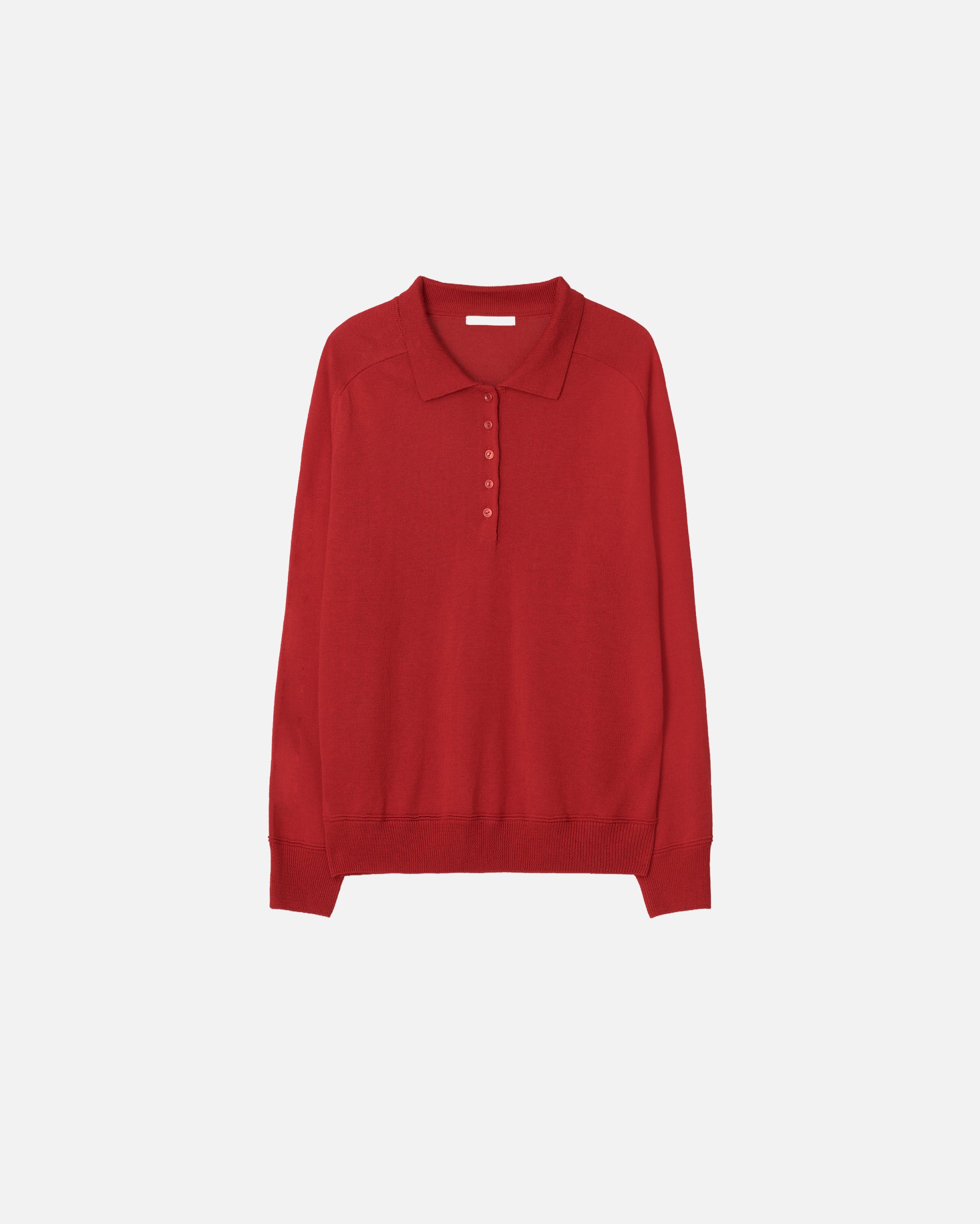 GBH / Wool Silk Polo Knit - Red