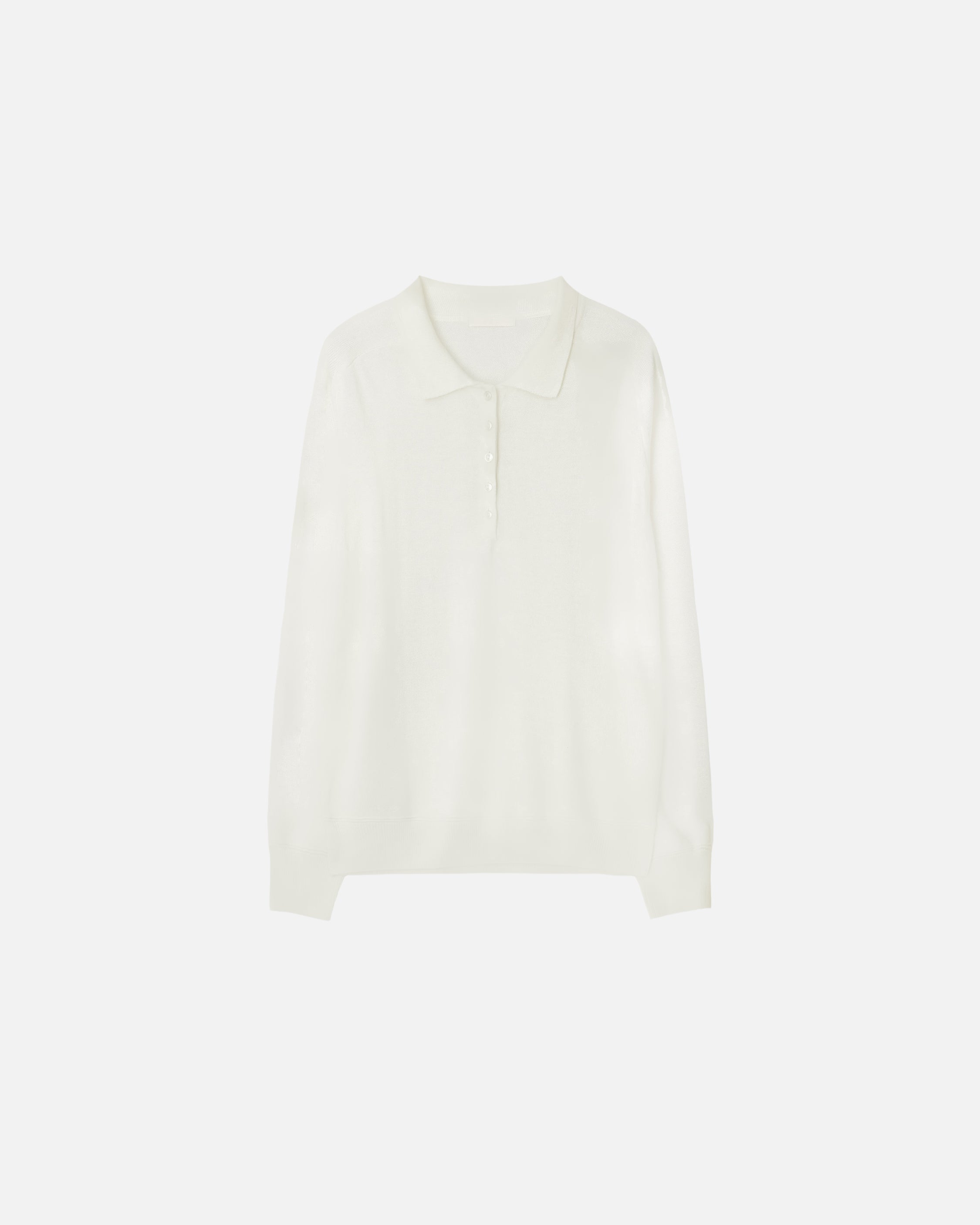 GBH / Wool Silk Polo Knit - Ivory