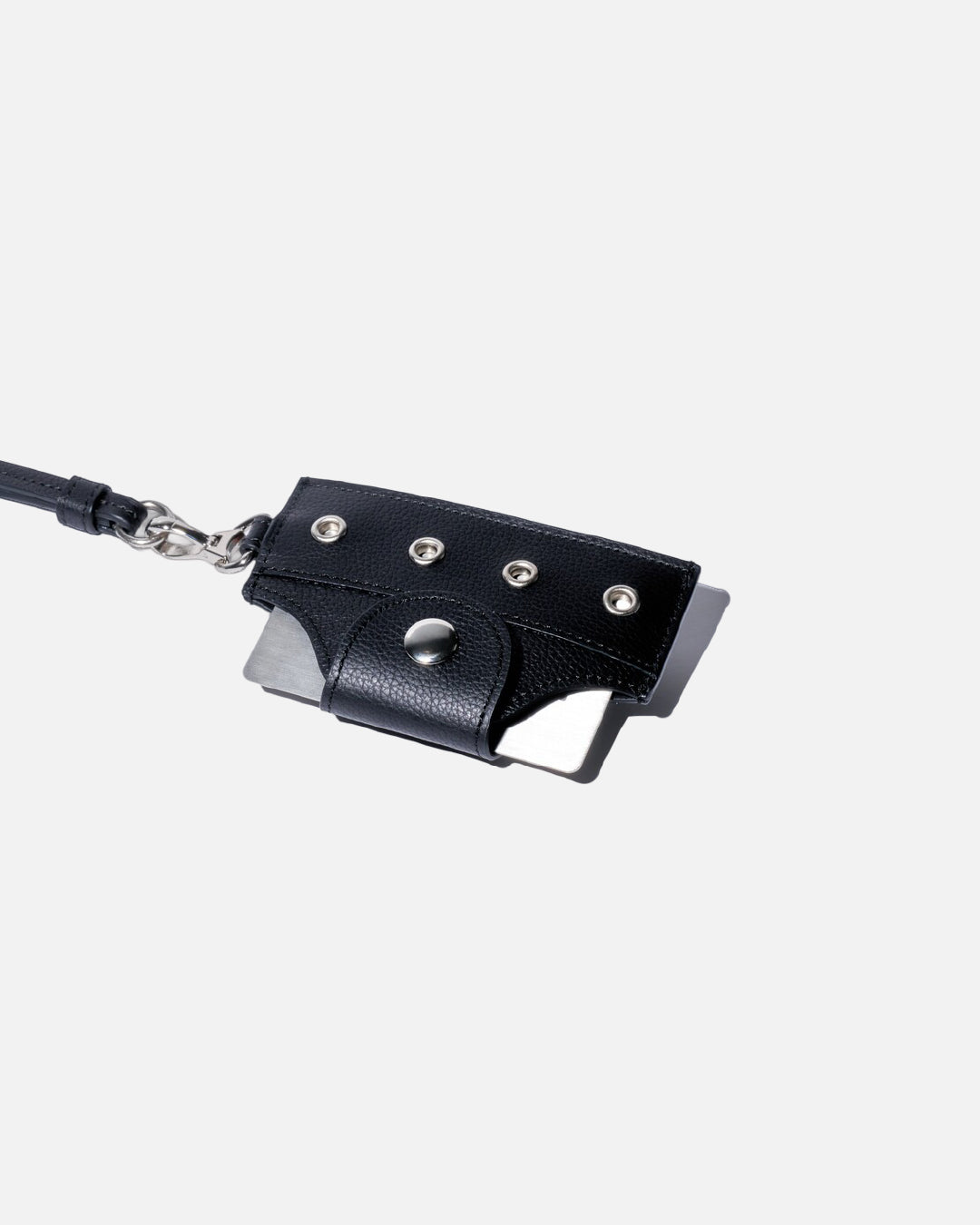 MEG KIM / Belted Brief Card Holder - Black