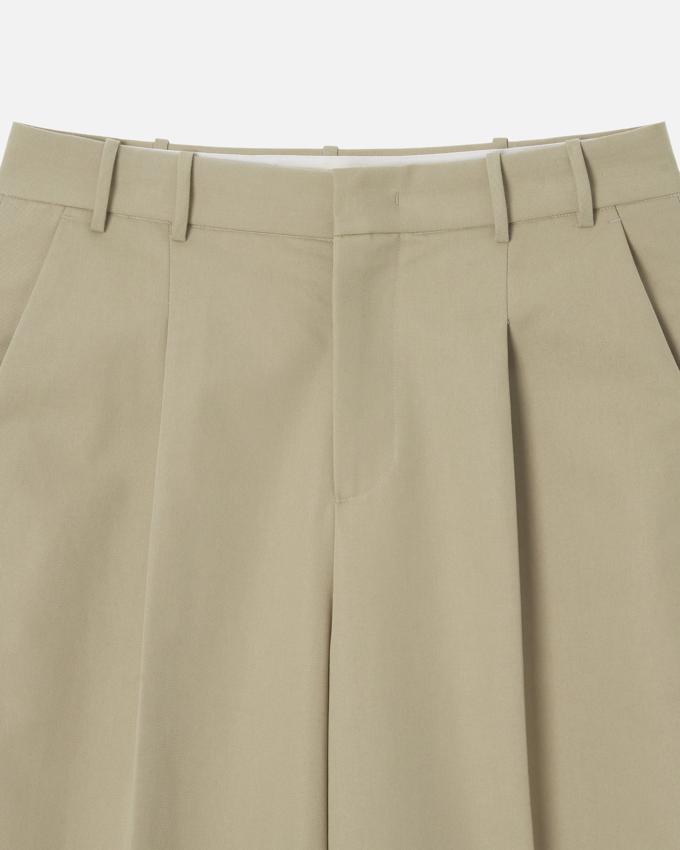 GBH / Wide Fit Cotton Pants - Beige