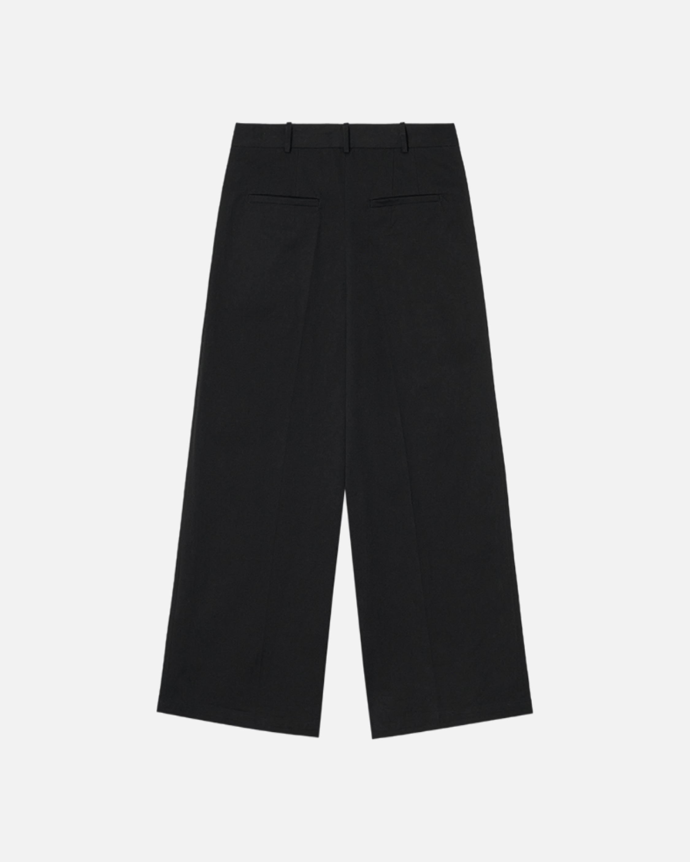 GBH / Wide Fit Cotton Pants - Black