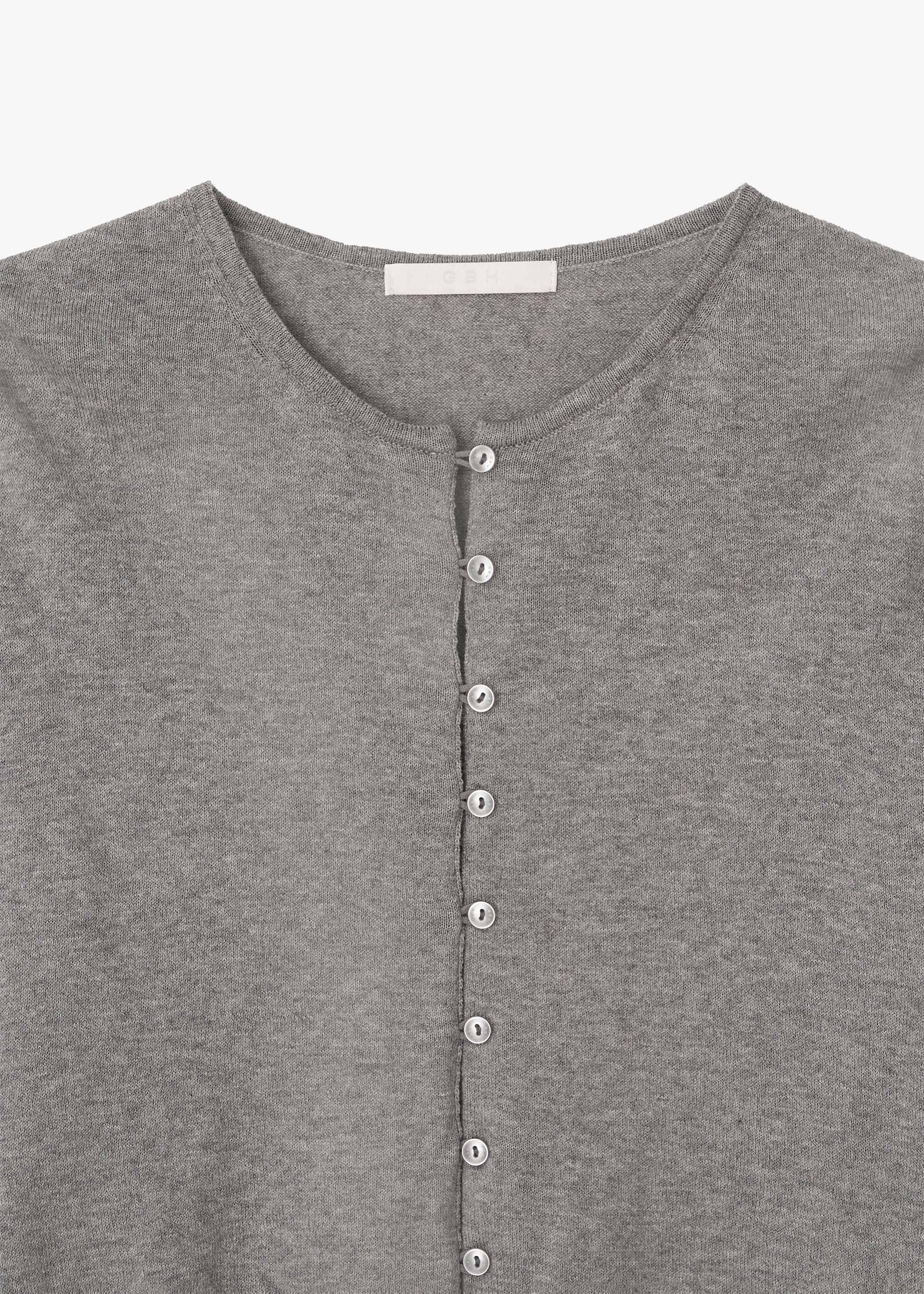 GBH / Cashmere Petite Cardigan - Melange Gray