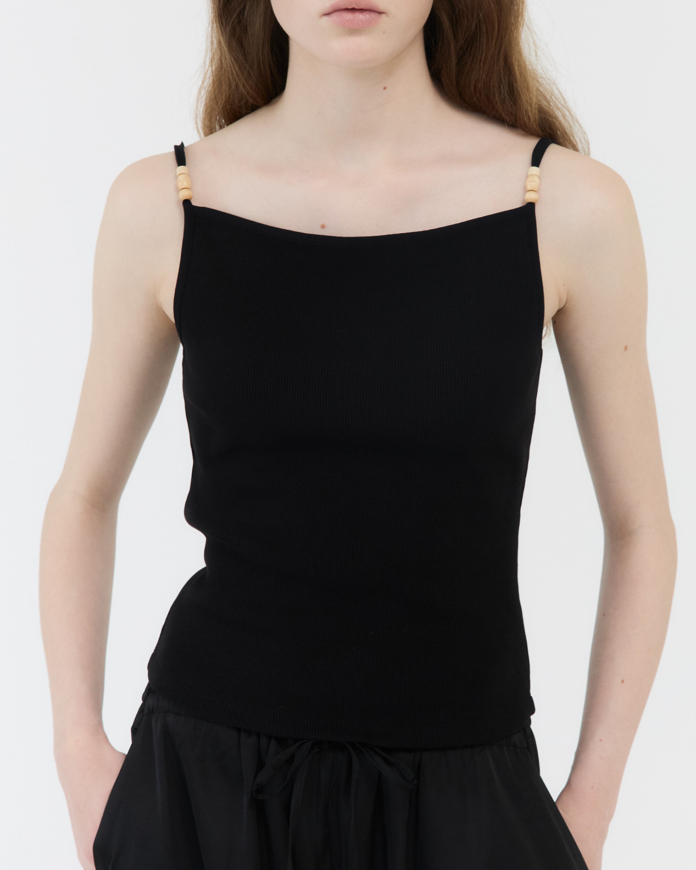 GBH / Wood Beads Sleeveless - Black
