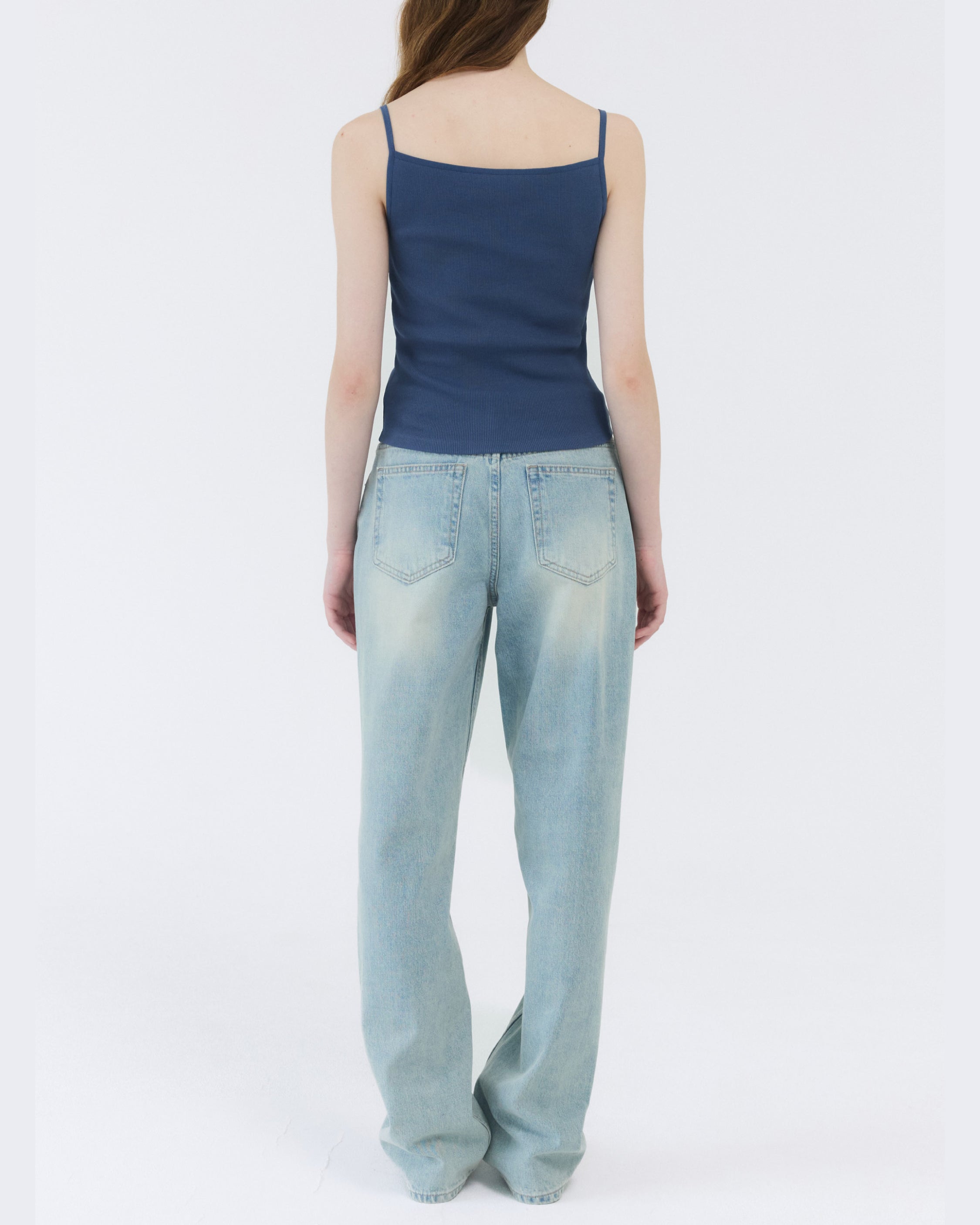 GBH / Wood Beads Sleeveless - Blue Grey