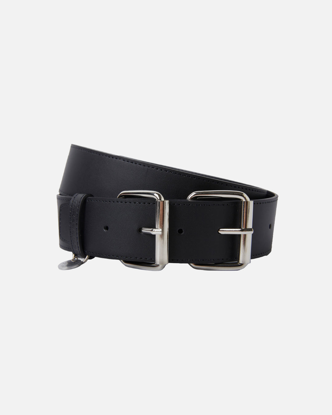 Basic Double Buckle Belt - Black