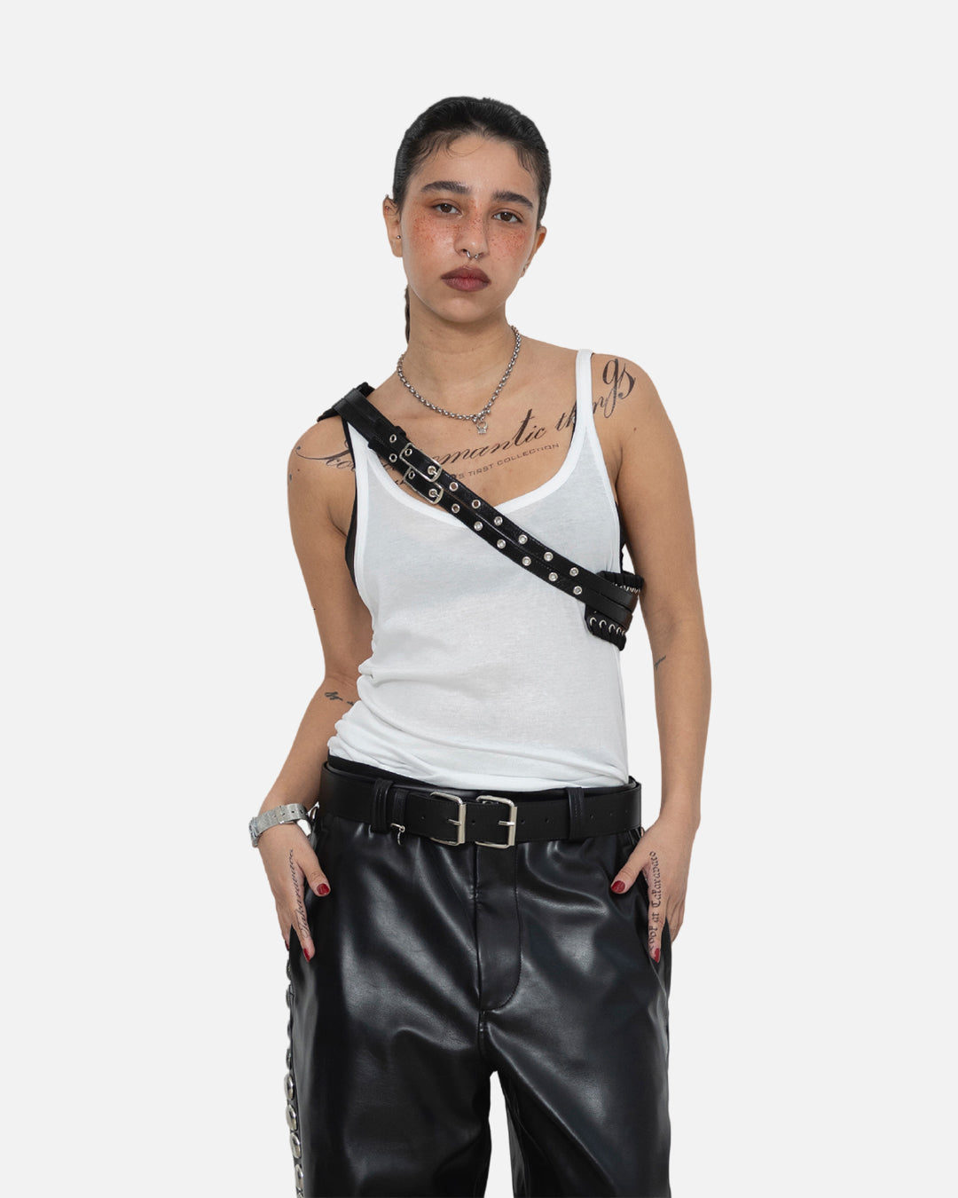 Basic Double Buckle Belt - Black