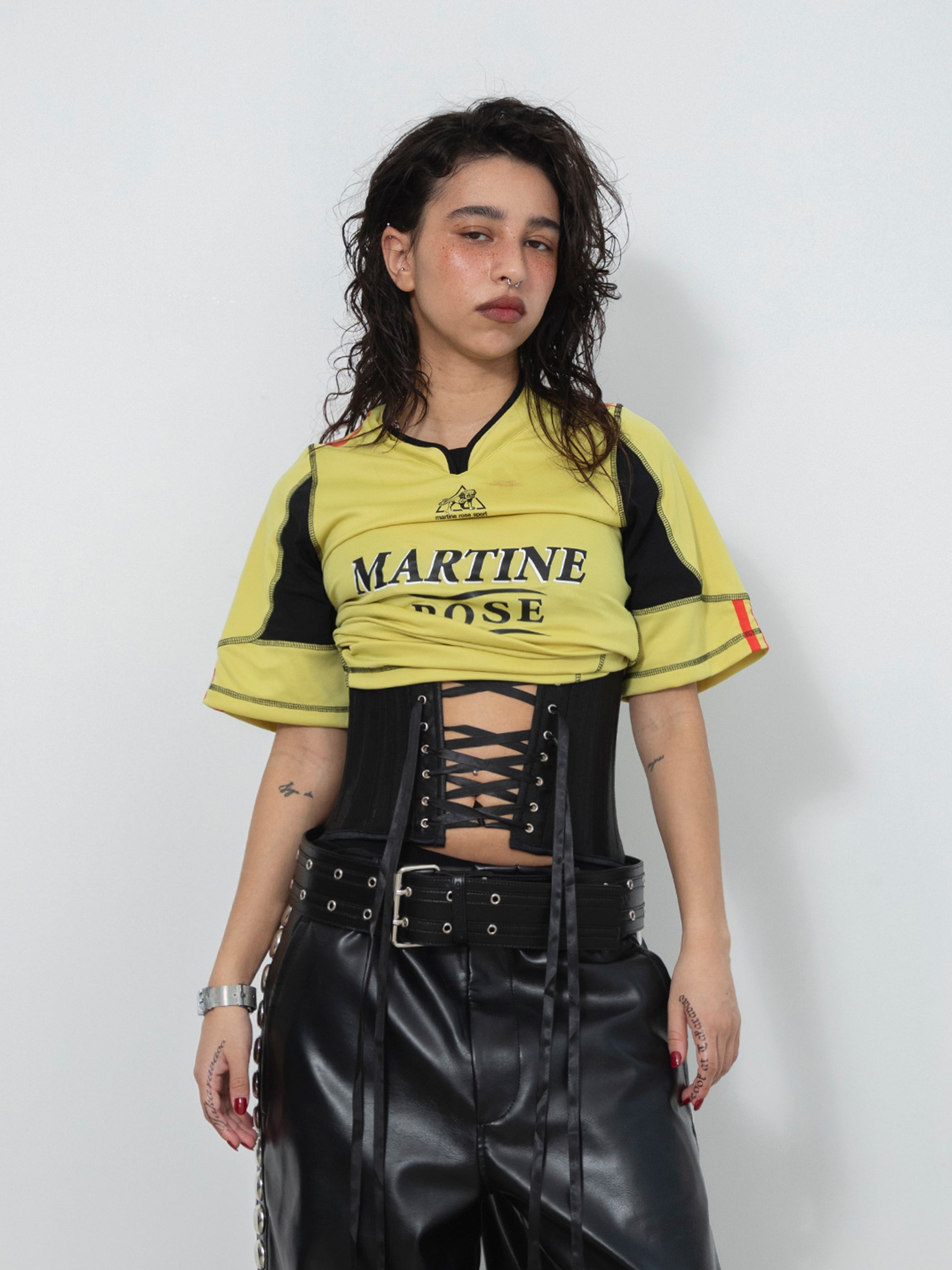 Two Line Eyelet Belt - Black