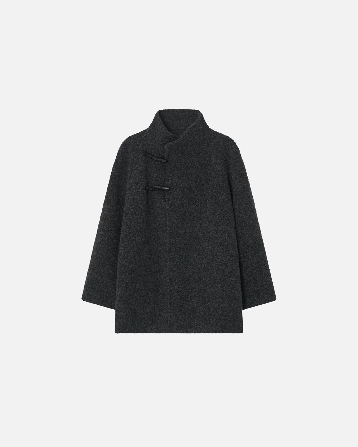 GBH / 26FW HIGH-NECK TOGGLE COAT / DARK GREY