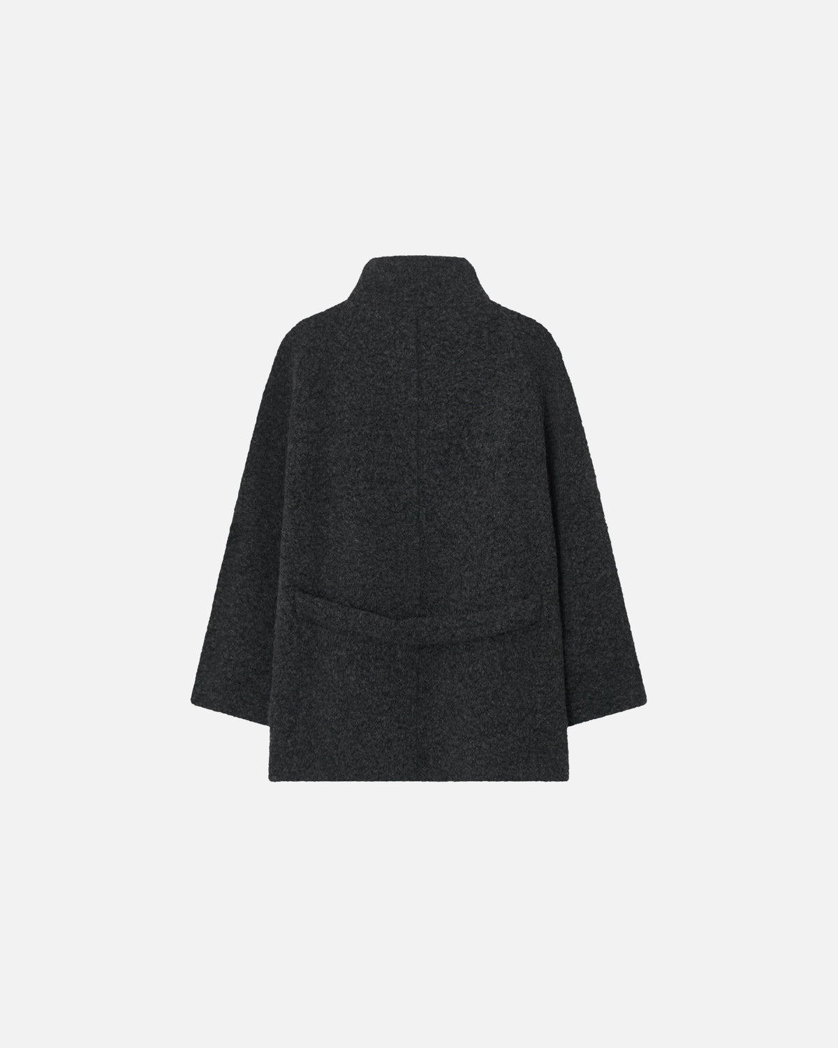GBH / 26FW HIGH-NECK TOGGLE COAT / DARK GREY