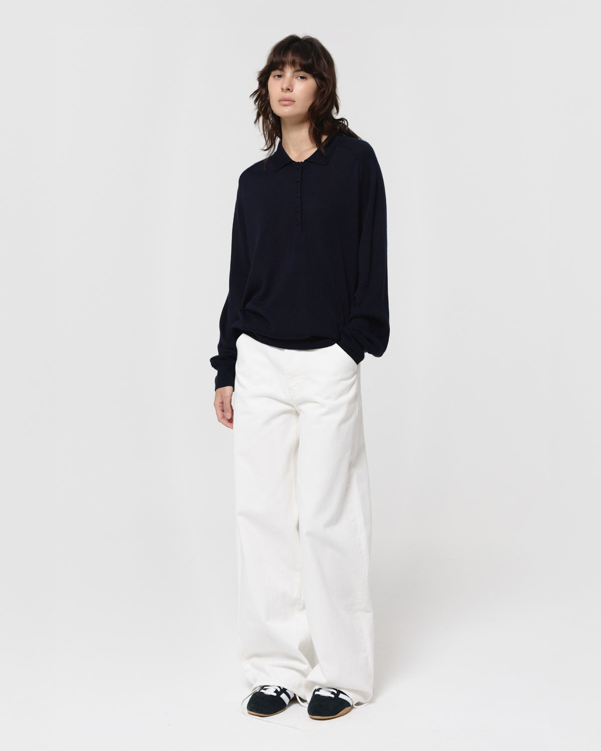 GBH / 26FW WIDE CINCH-BACK JEAN - White