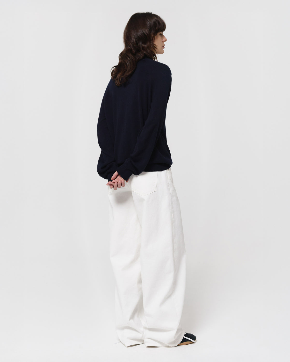 GBH / 26FW WIDE CINCH-BACK JEAN - White