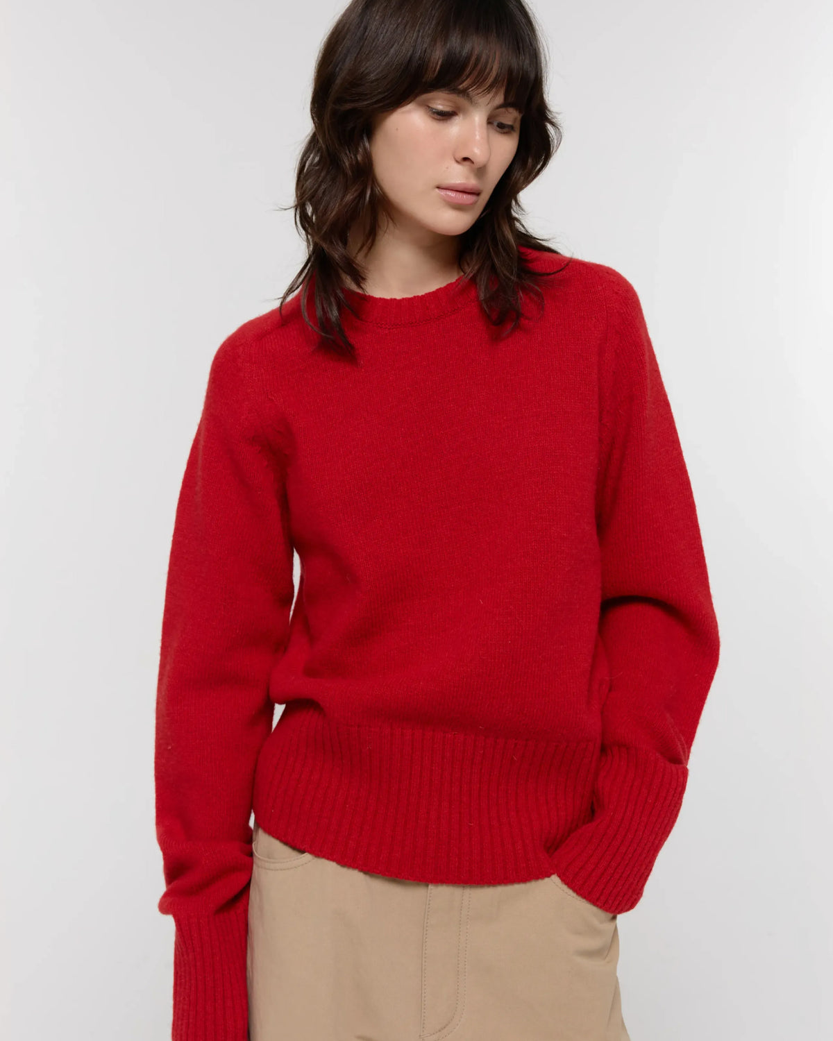 GBH / 26FW WOOL CREW NECK KNIT - RED