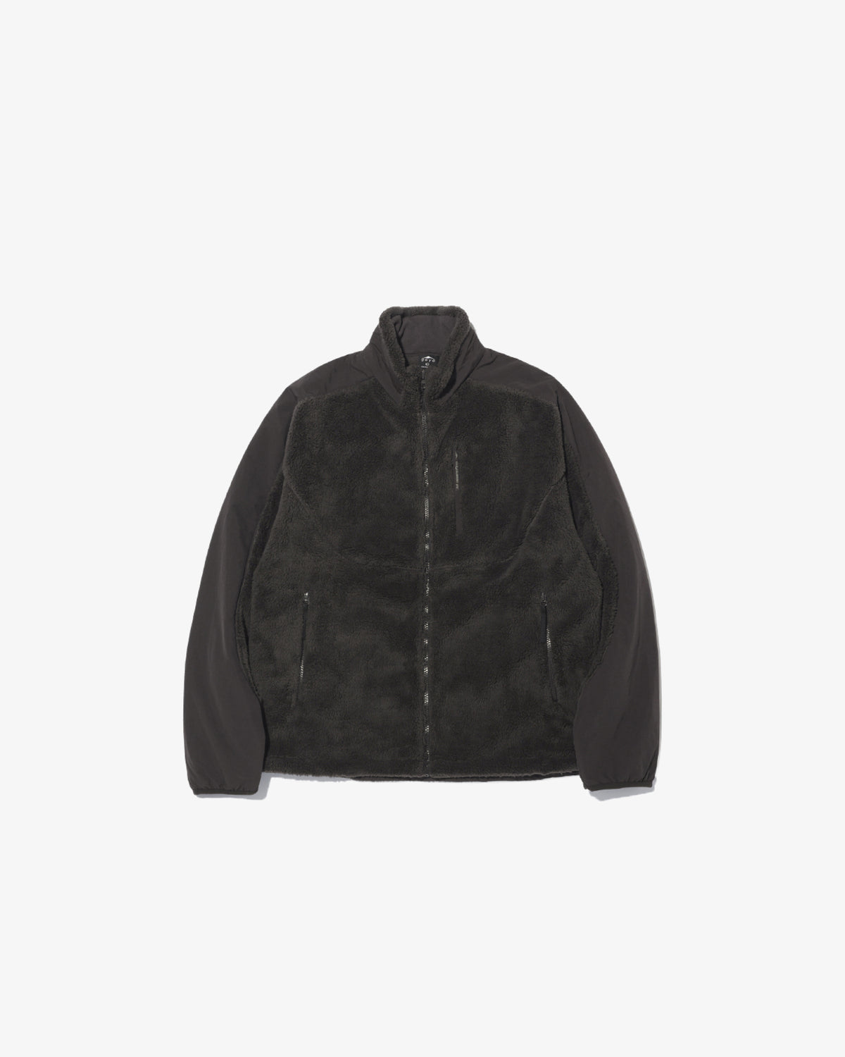 GOYOWEAR / Nylon Shear Fleece Jacket - Brown Grey