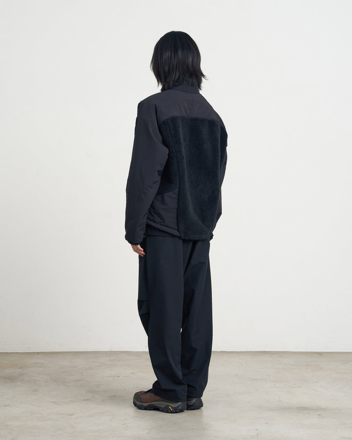GOYOWEAR / Nylon Shear Fleece Jacket - Black