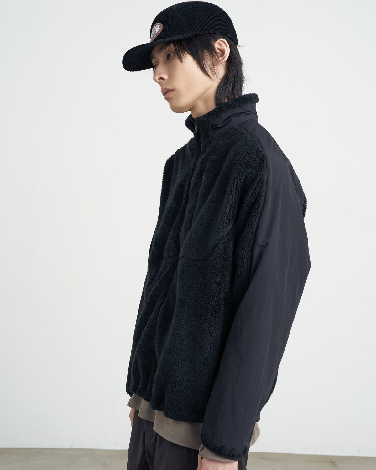GOYOWEAR / Nylon Shear Fleece Jacket - Black