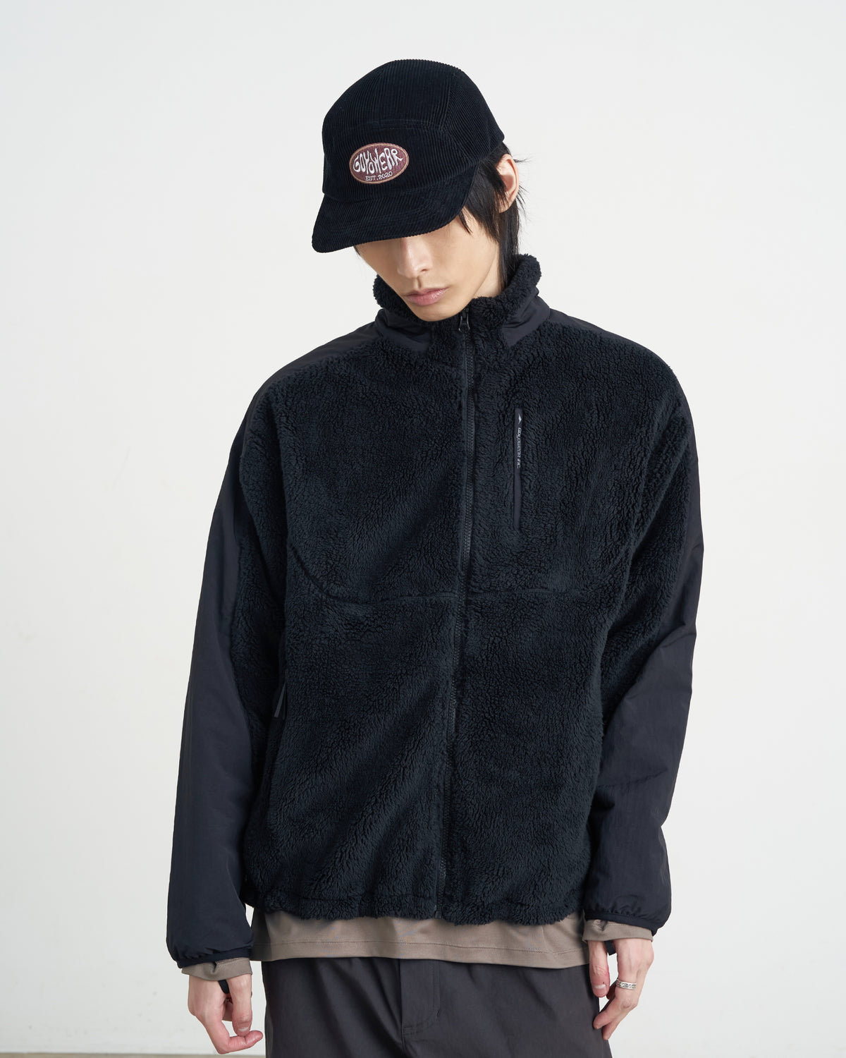 GOYOWEAR / Nylon Shear Fleece Jacket - Black