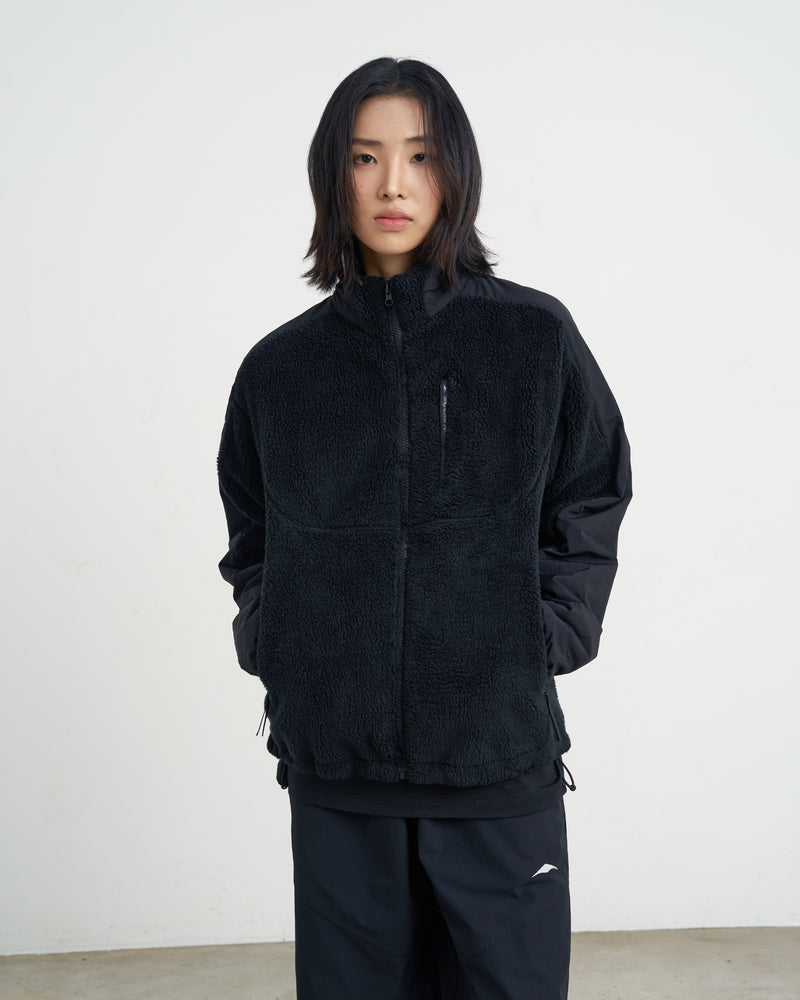 GOYOWEAR / Nylon Shear Fleece Jacket - Black
