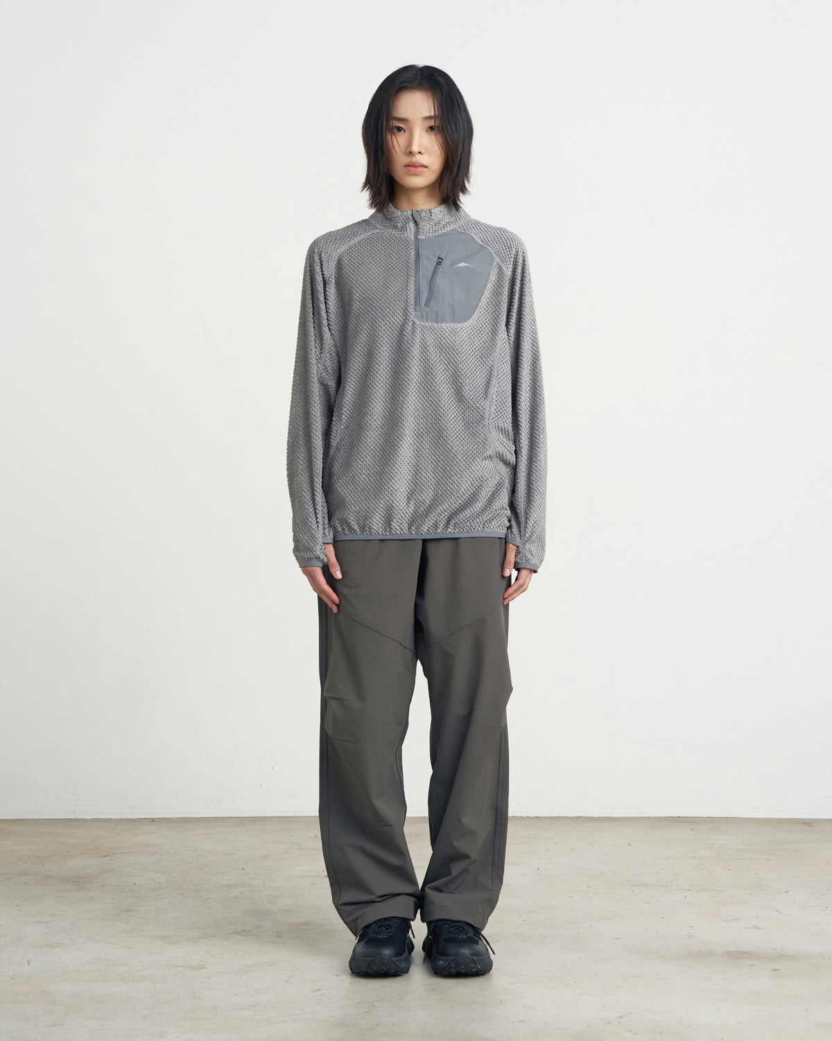 GOYOWEAR / Octa Light-Weight-Half Zip - Silver Grey