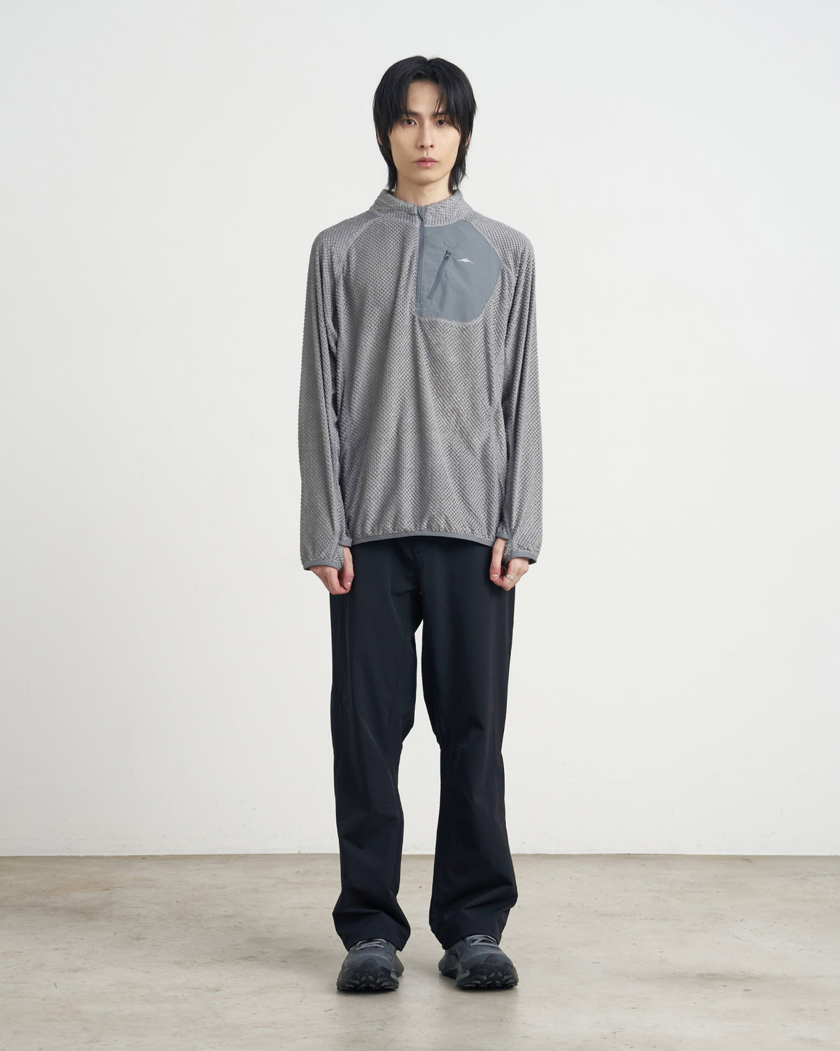 GOYOWEAR / Octa Light-Weight-Half Zip - Silver Grey