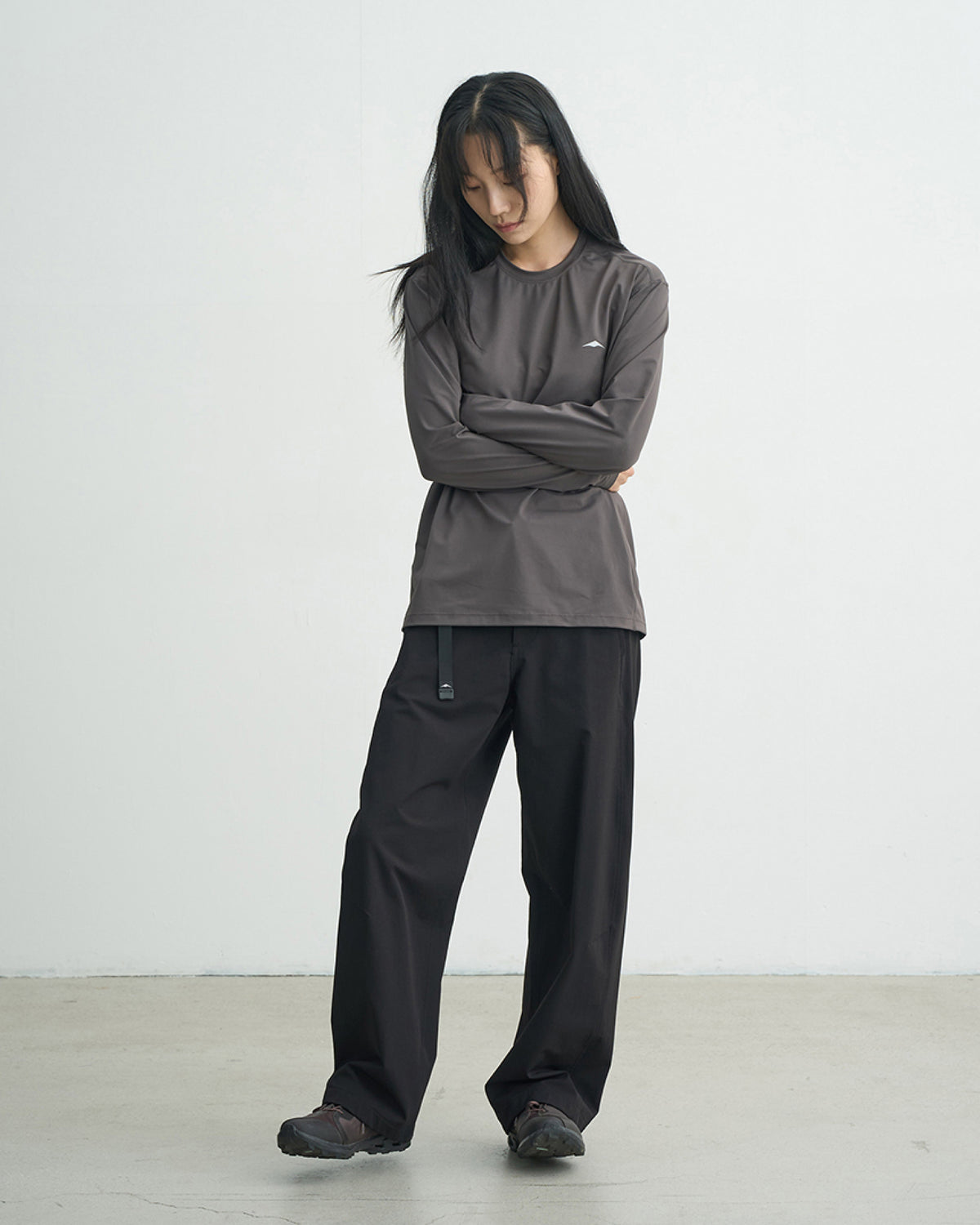 GOYOWEAR / Askin Logo Long Sleeve - Brown Grey