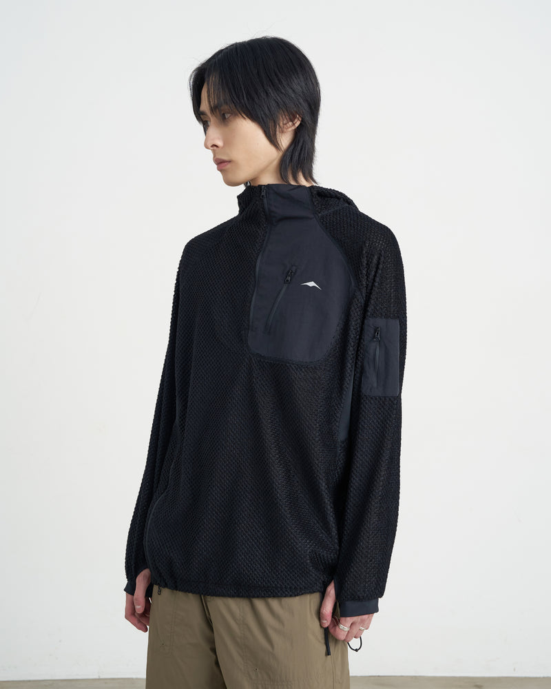 GOYOWEAR / Octa Light-Weight-Half Zip Hoodie - Black