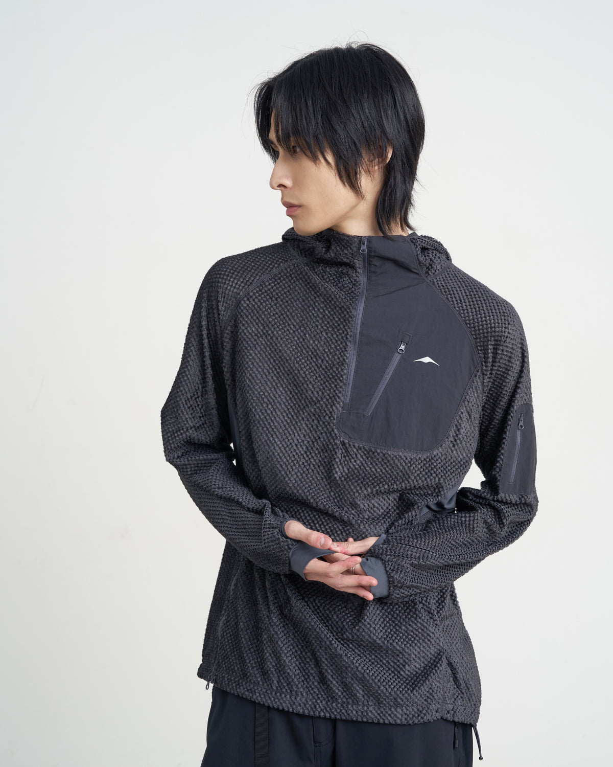 GOYOWEAR / Octa Light-Weight-Half Zip Hoodie - Anthracite Grey