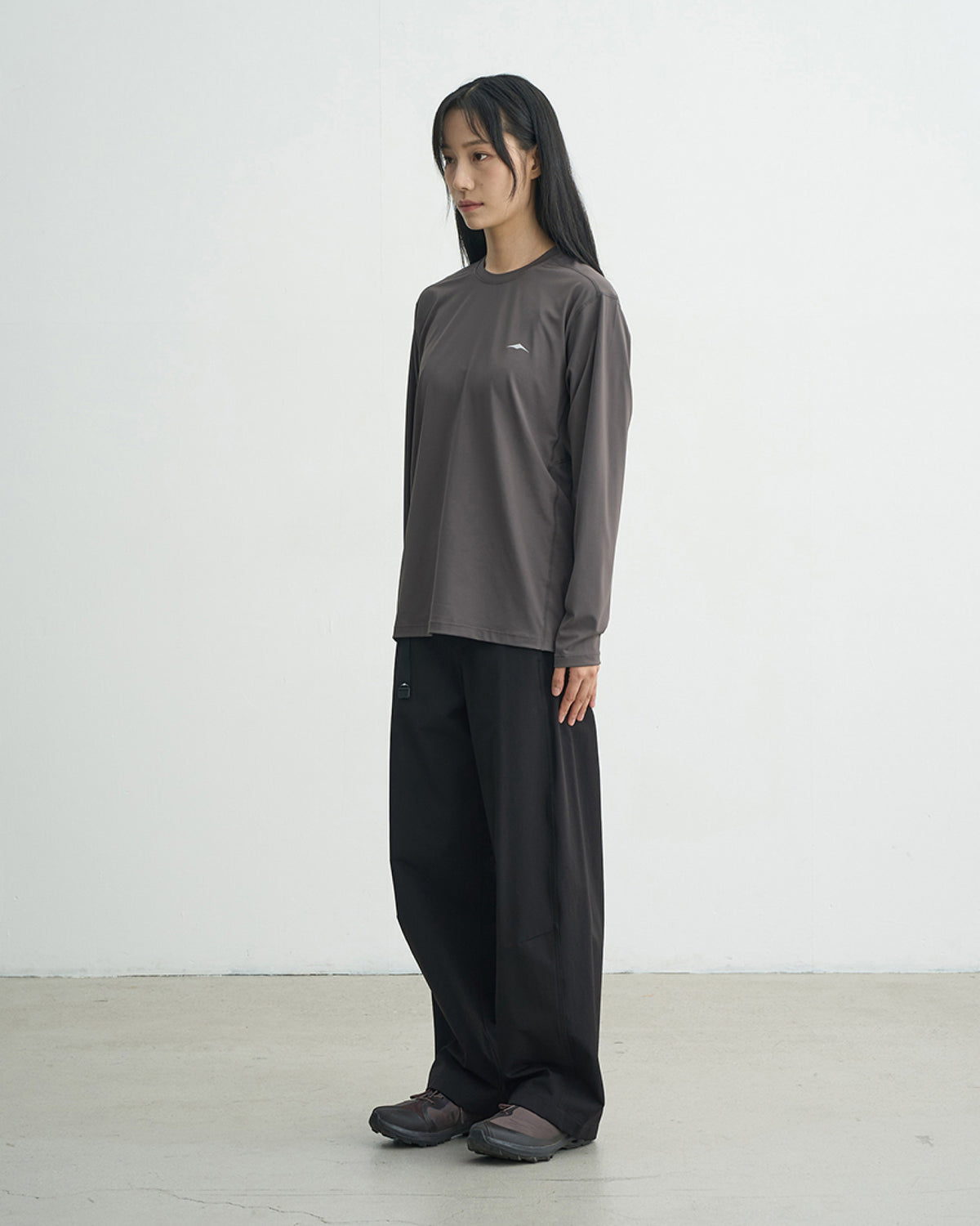 GOYOWEAR / Askin Logo Long Sleeve - Brown Grey