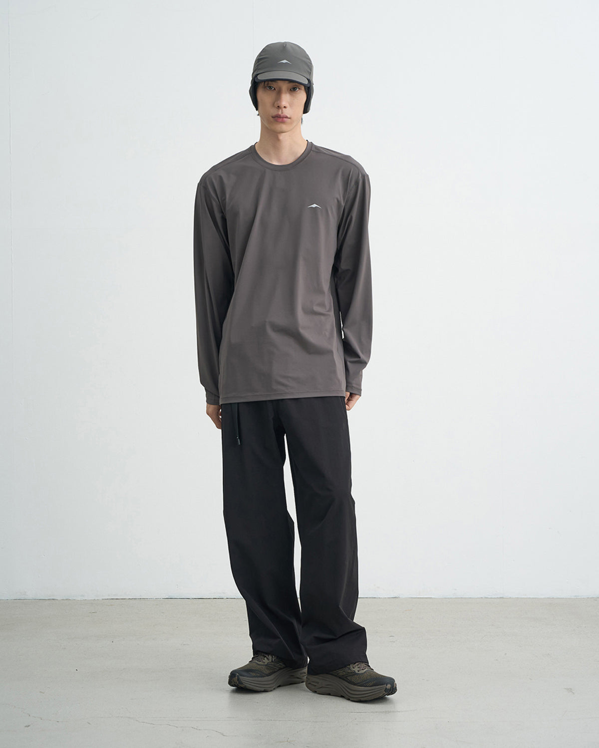 GOYOWEAR / Askin Logo Long Sleeve - Brown Grey